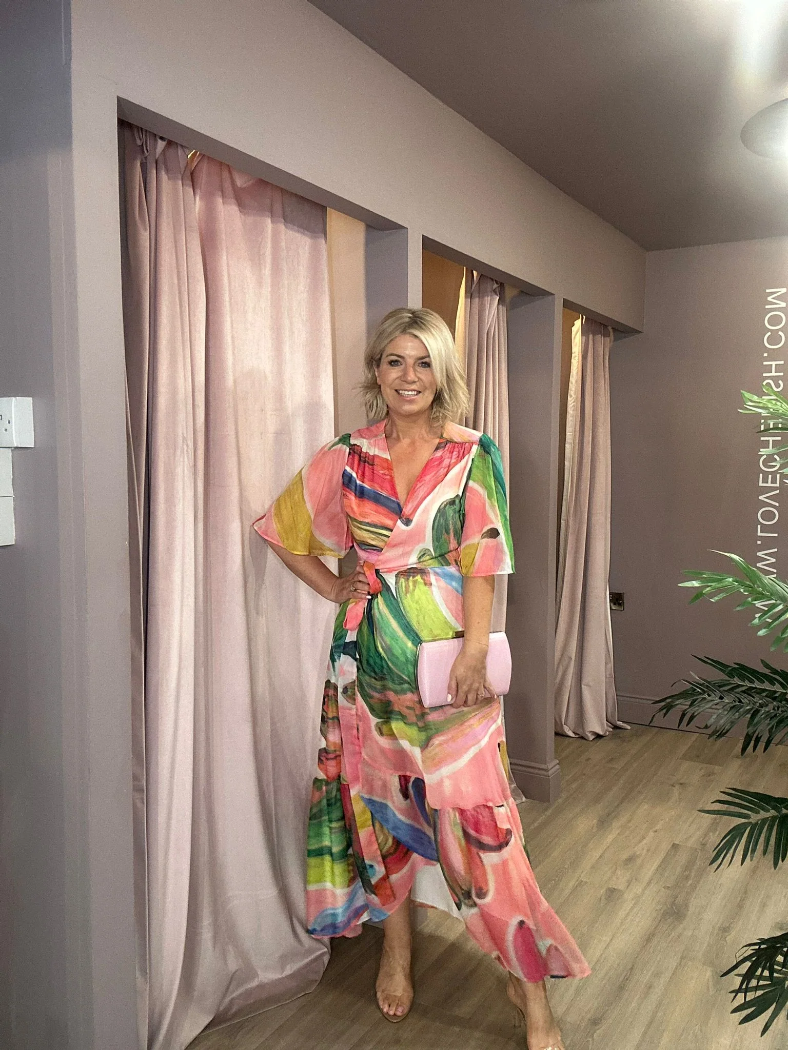 The Cezanne Flutter Sleeve Maxi Wrap Dress (Multi) - Image 2