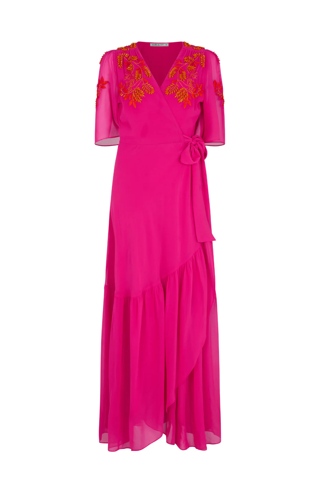 The Harriet Maxi Dress (Pink/Orange) - Image 3