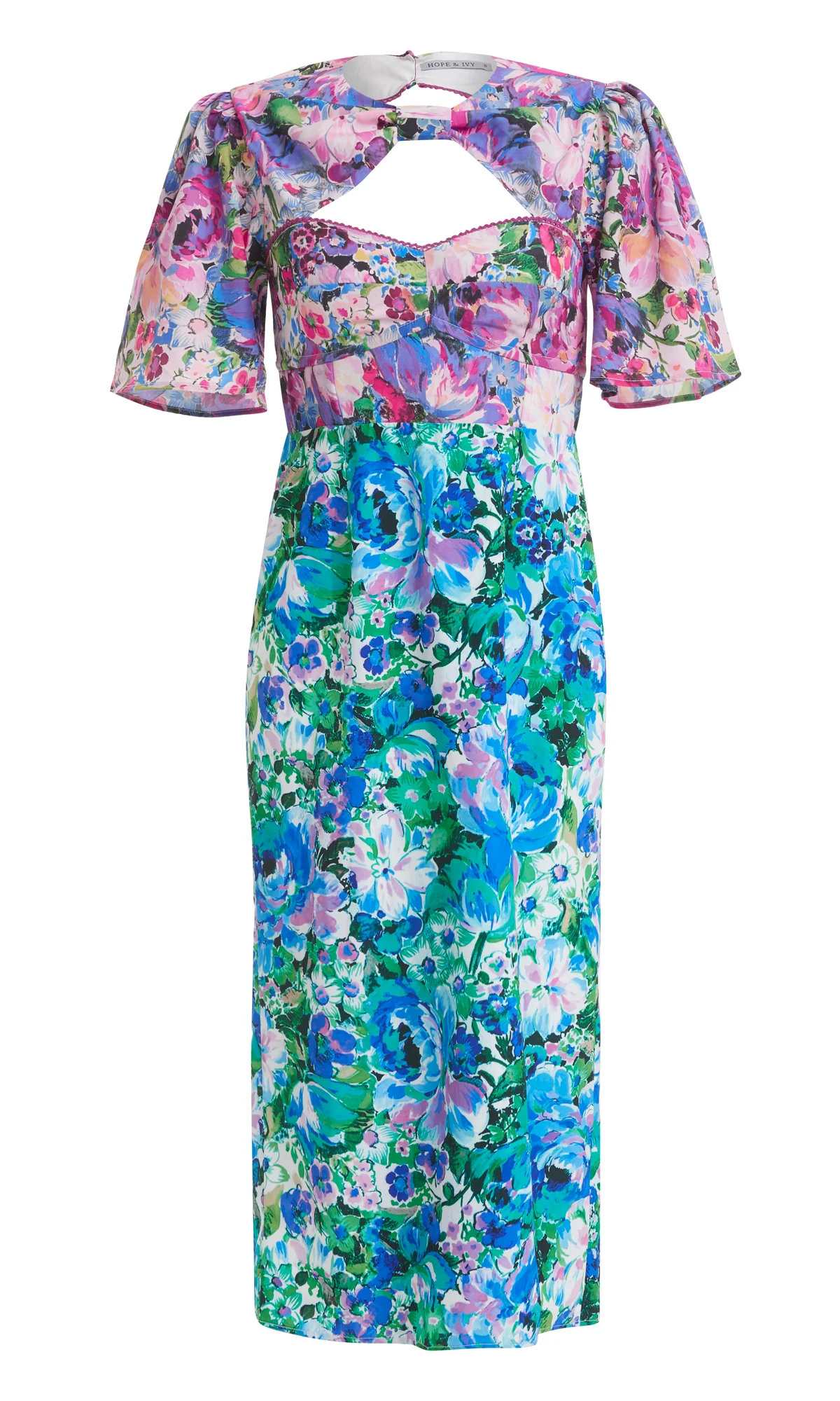 THE KITTY MIDI DRESS (MIX PRINT) - Image 6