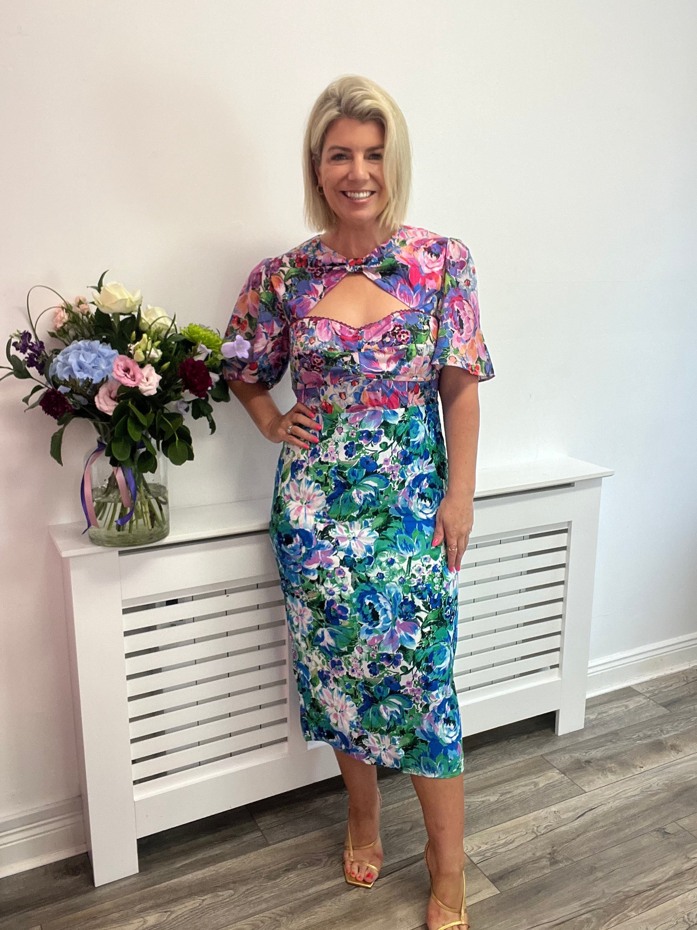 THE KITTY MIDI DRESS (MIX PRINT) - Image 7