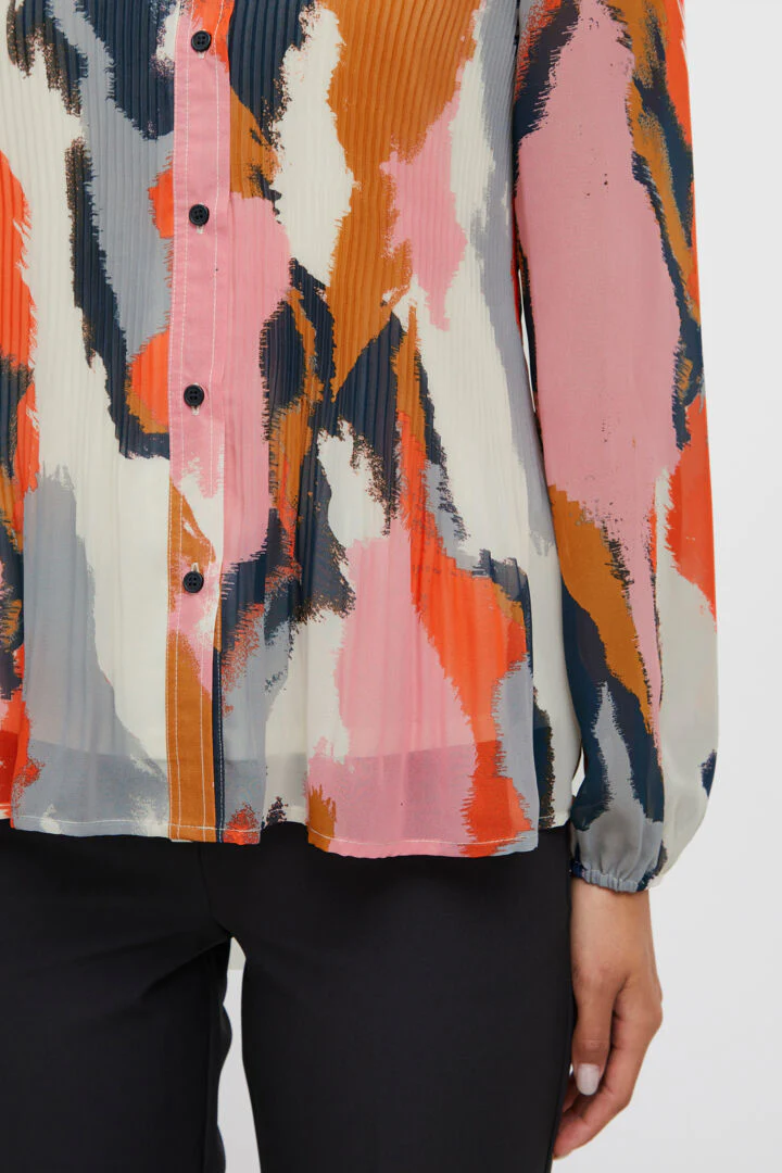 THE LILY PLEATED SHIRT (HEATHER ROSE) - Image 6
