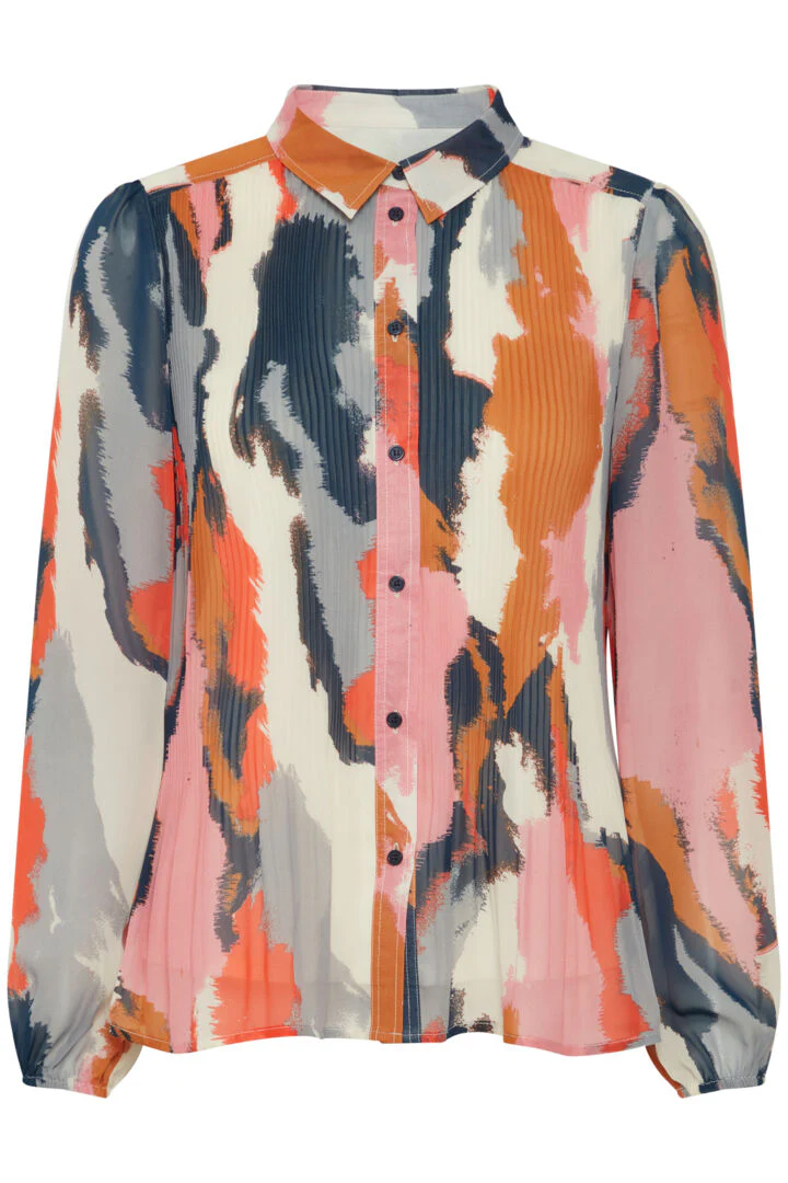 THE LILY PLEATED SHIRT (HEATHER ROSE) - Image 7