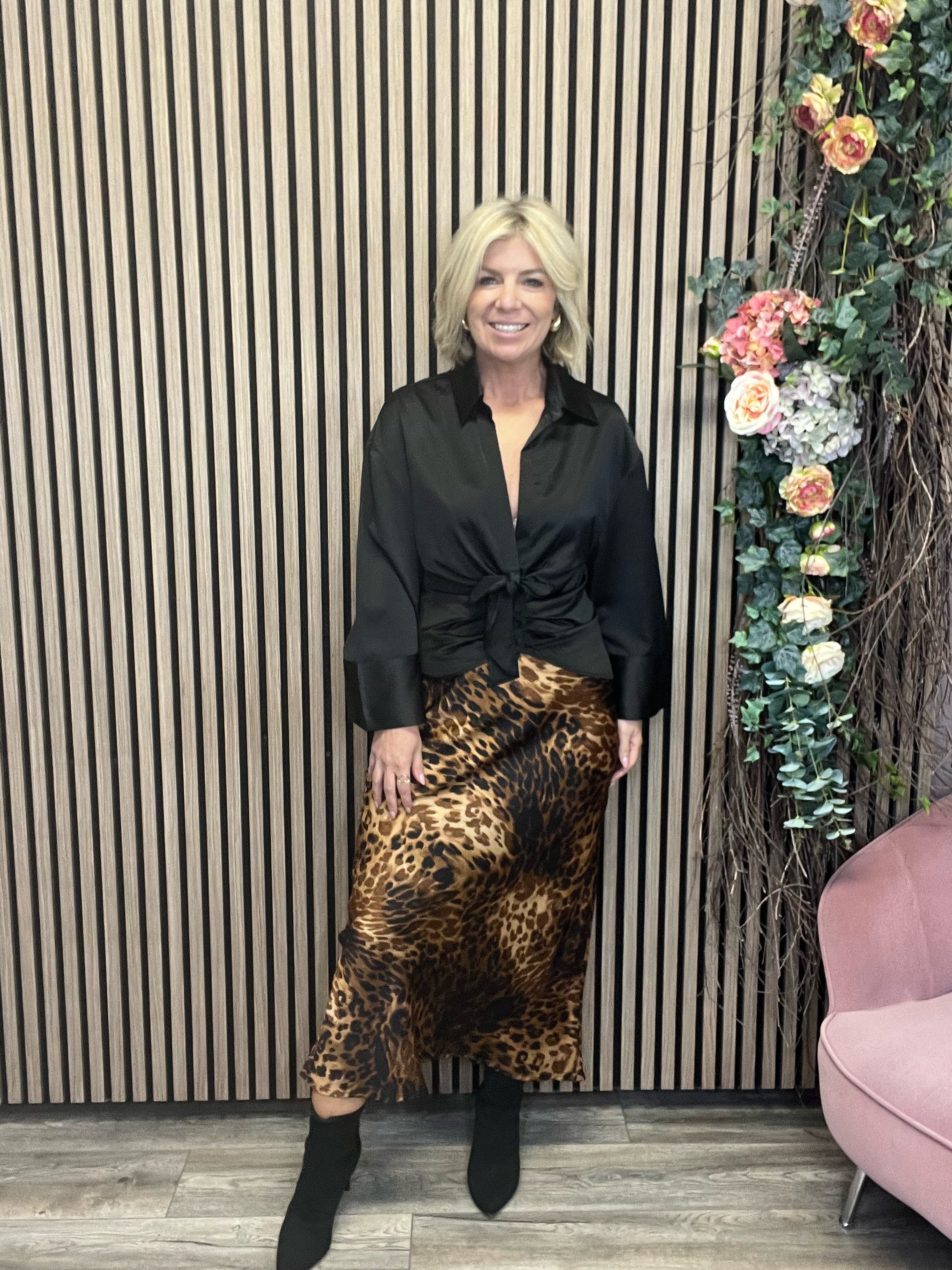 The Lorraine Tie Top (Black) - Image 2