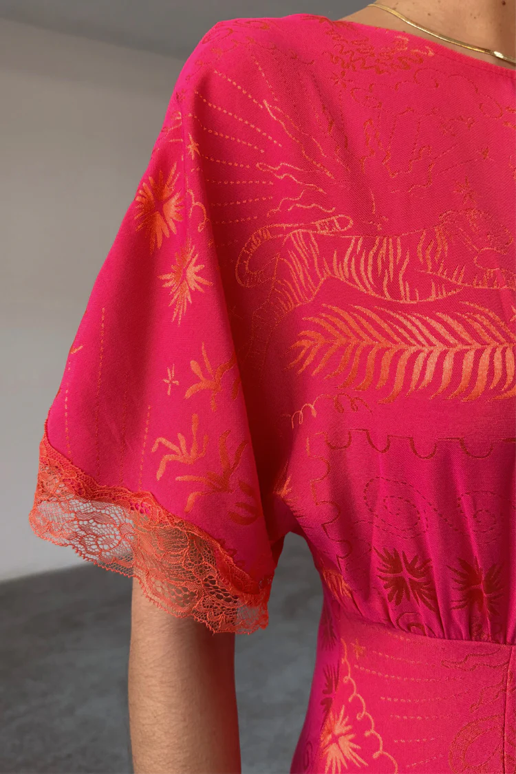 Thea Maxi Dress (Pink Safari) - Image 3