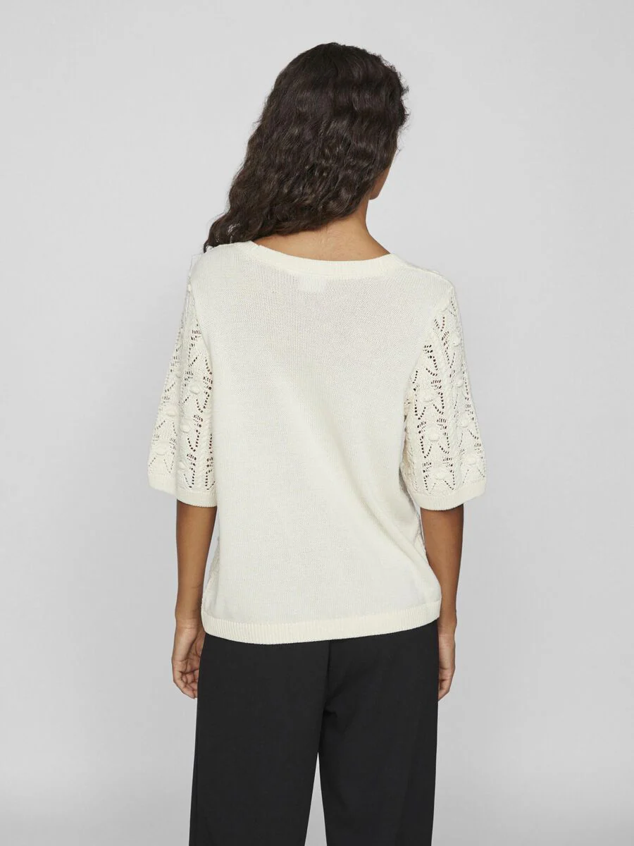 Thena V-Neck Knit Cardigan (Birch) - Image 2