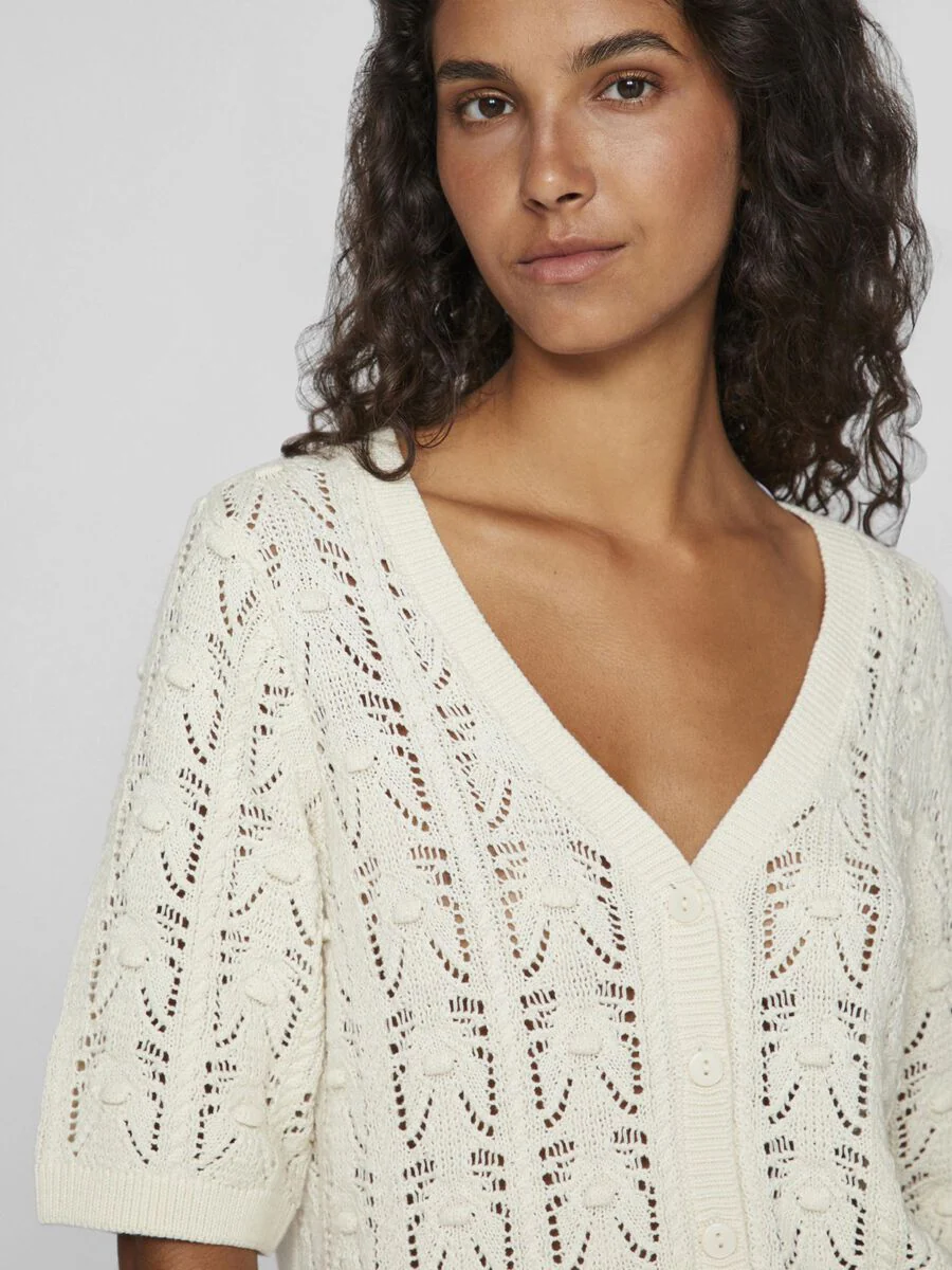 Thena V-Neck Knit Cardigan (Birch) - Image 3