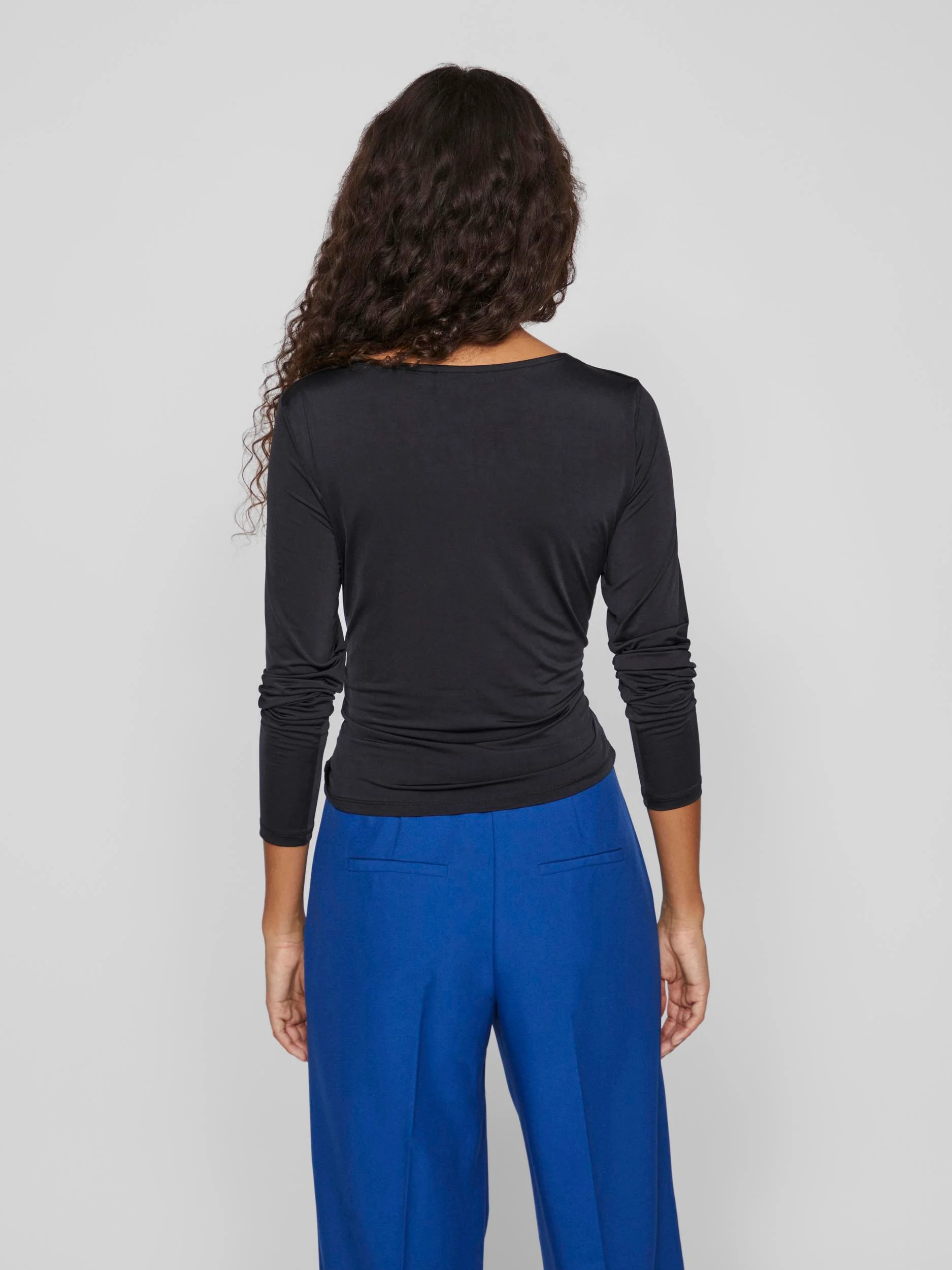 TIA COWL NECK TOP (BLACK) - Image 3