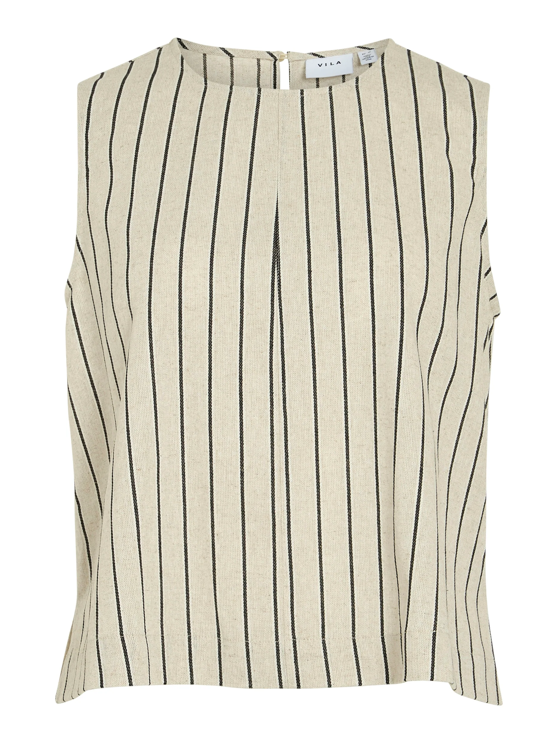 Tiba Sleeveless Top (Natural/ Black) - Image 3