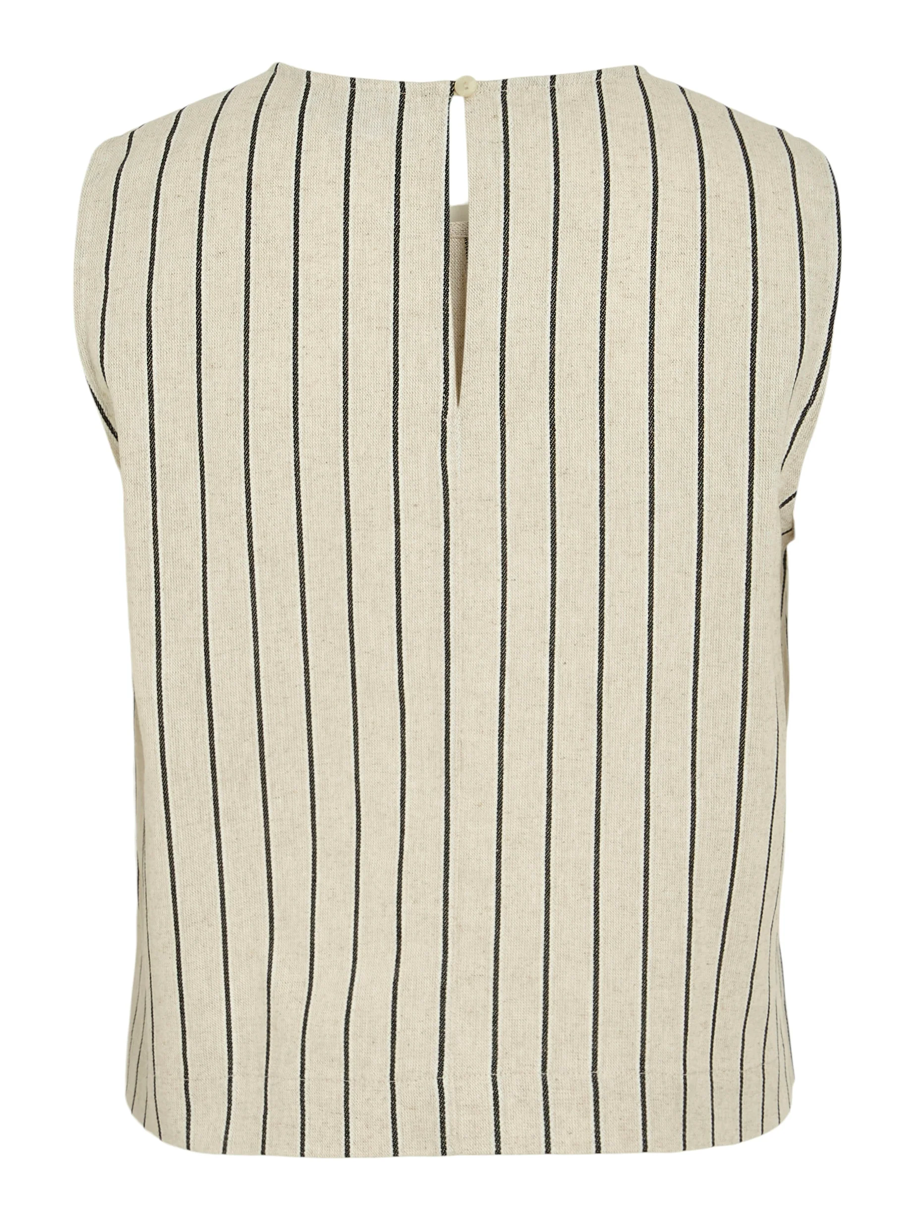 Tiba Sleeveless Top (Natural/ Black) - Image 4
