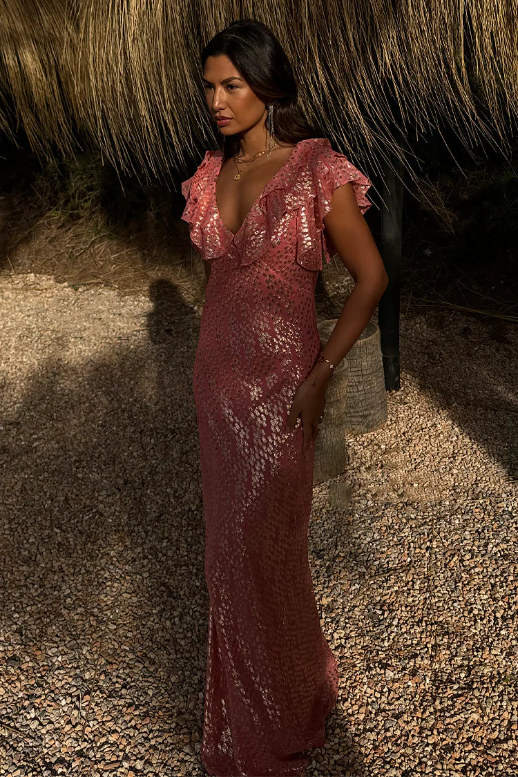 Tilda Dress (Pink Jacquard) - Image 6