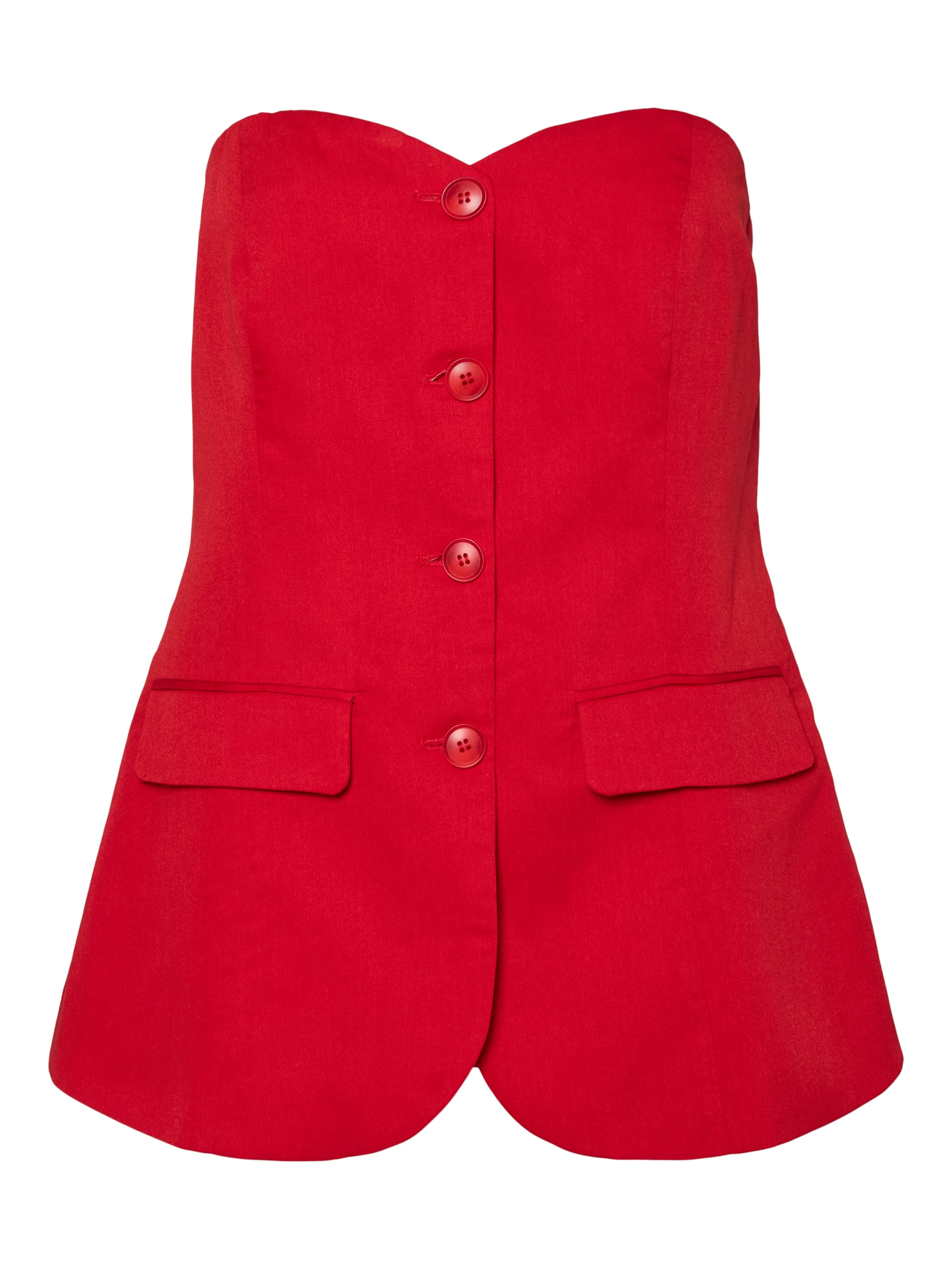 Tina Tailored Tube Top (Red) - Image 2