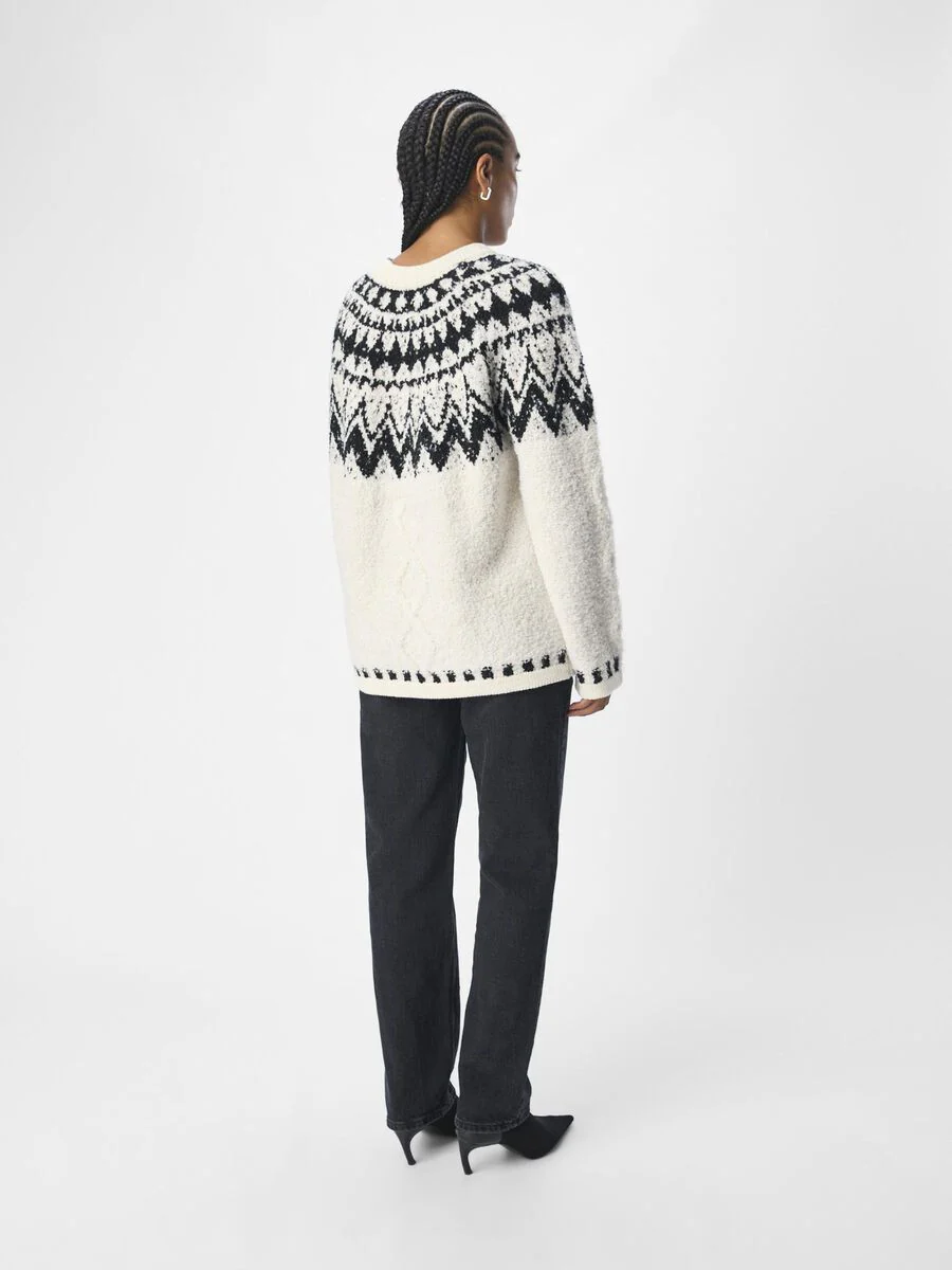 Tola Knit Jumper (White Sand/Black) - Image 4