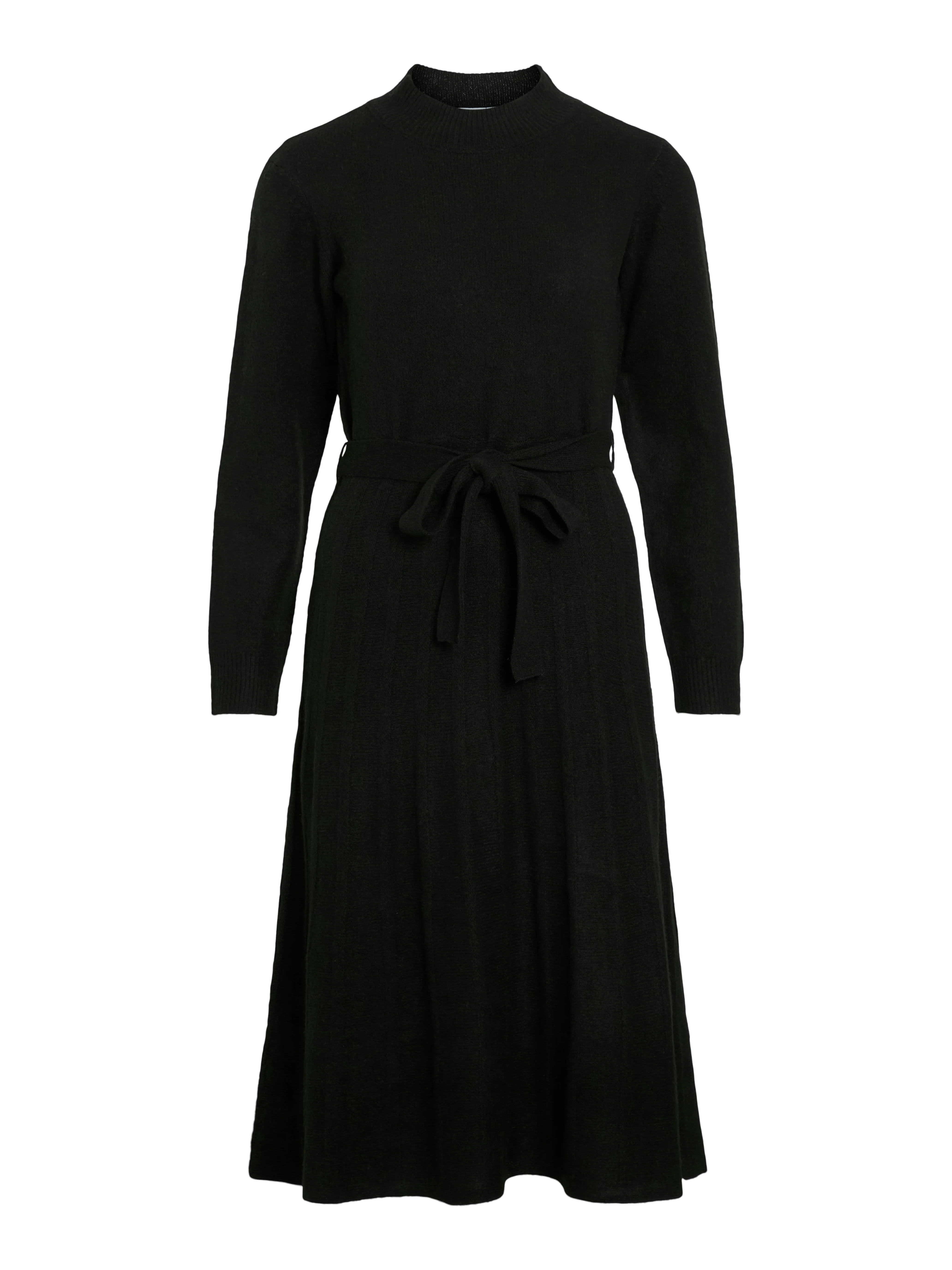 Trinney Belted Knit Dress (Black) - Image 6