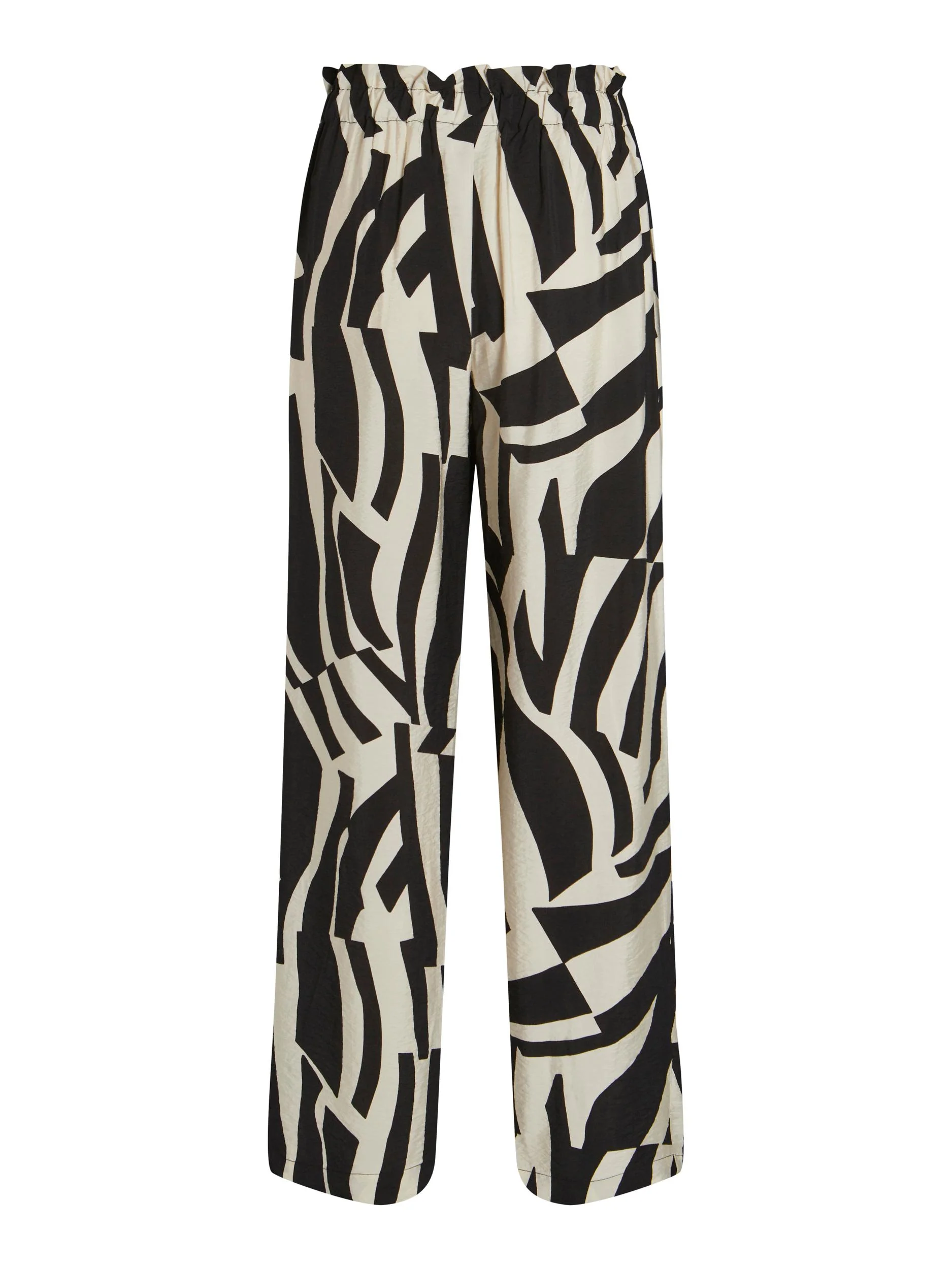 UMA PAPERBAG PANTS (BLACK/BIRCH) - Image 4