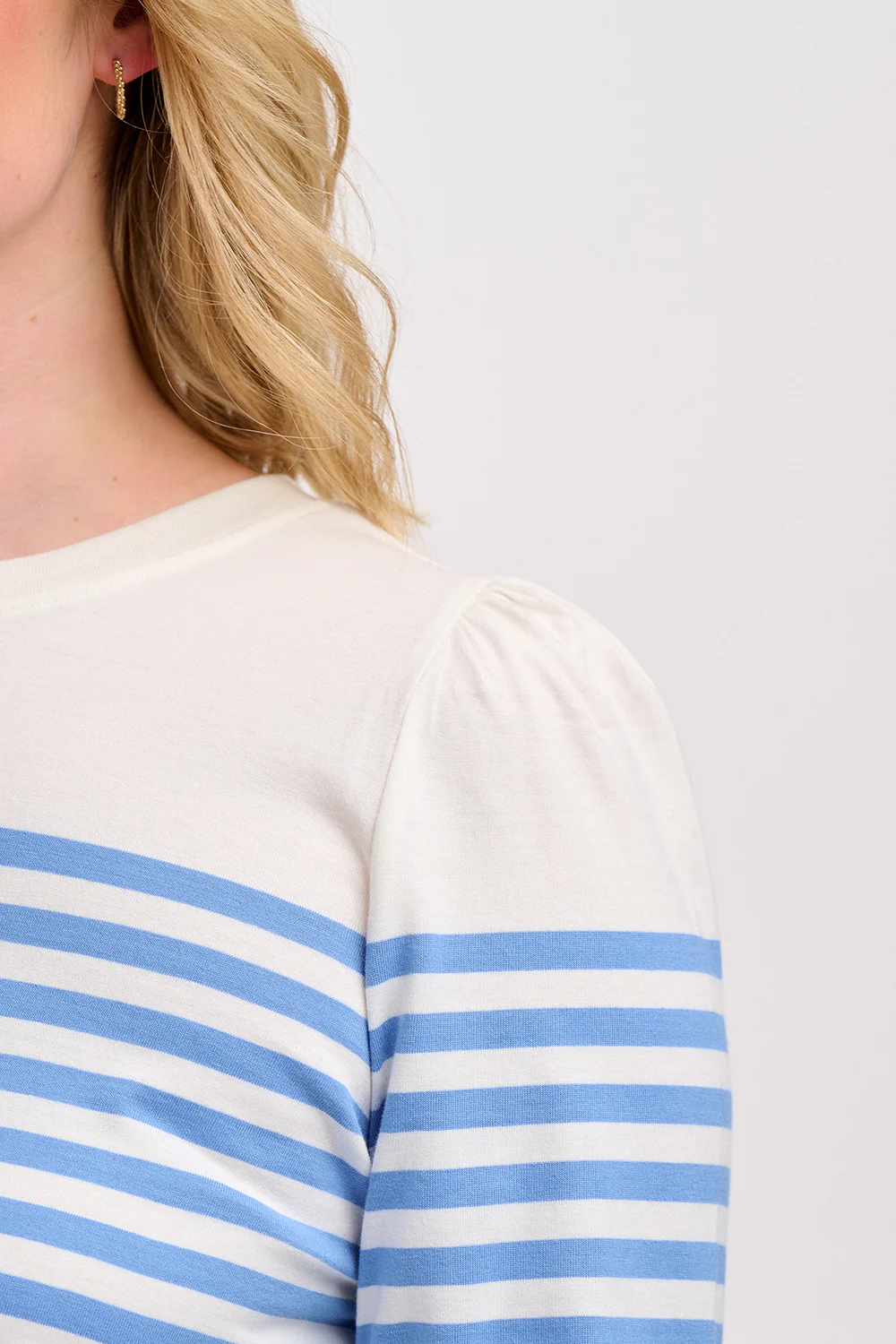Umah Jersey Top (Off White/French Blue Stripe) - Image 5