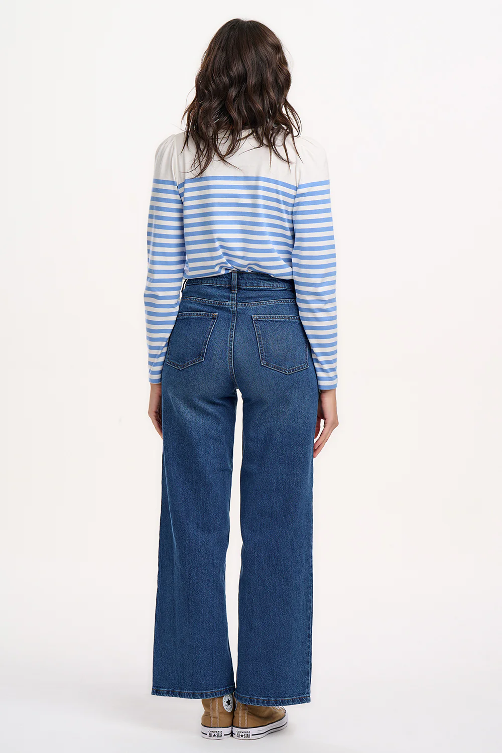 Umah Jersey Top (Off White/French Blue Stripe) - Image 6