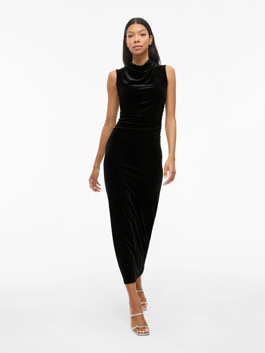 Valerie Sleeveless Maxi Dress (Black) - Image 2