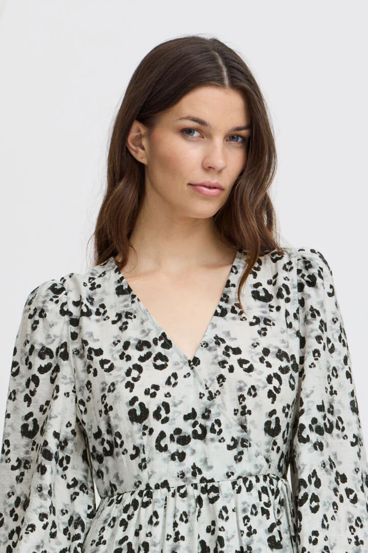 Valor Midi Dress (Sleet Leopard) - Image 2