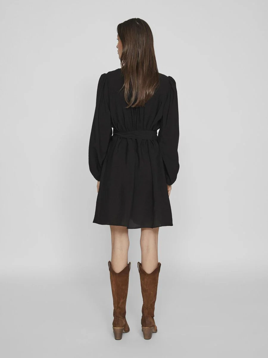 VANDY L/S SHORT DRESS (BLACK BEAUTY) - Image 6