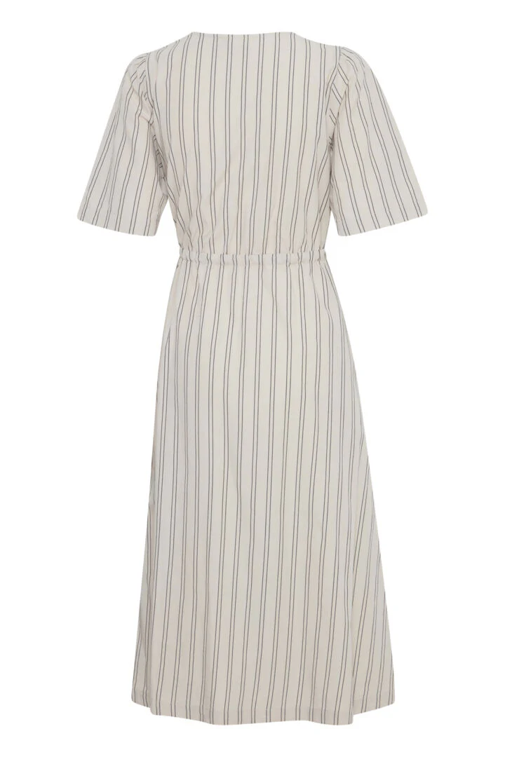 Vasilia Faux Wrap Midi Dress (Silver Grey) - Image 4