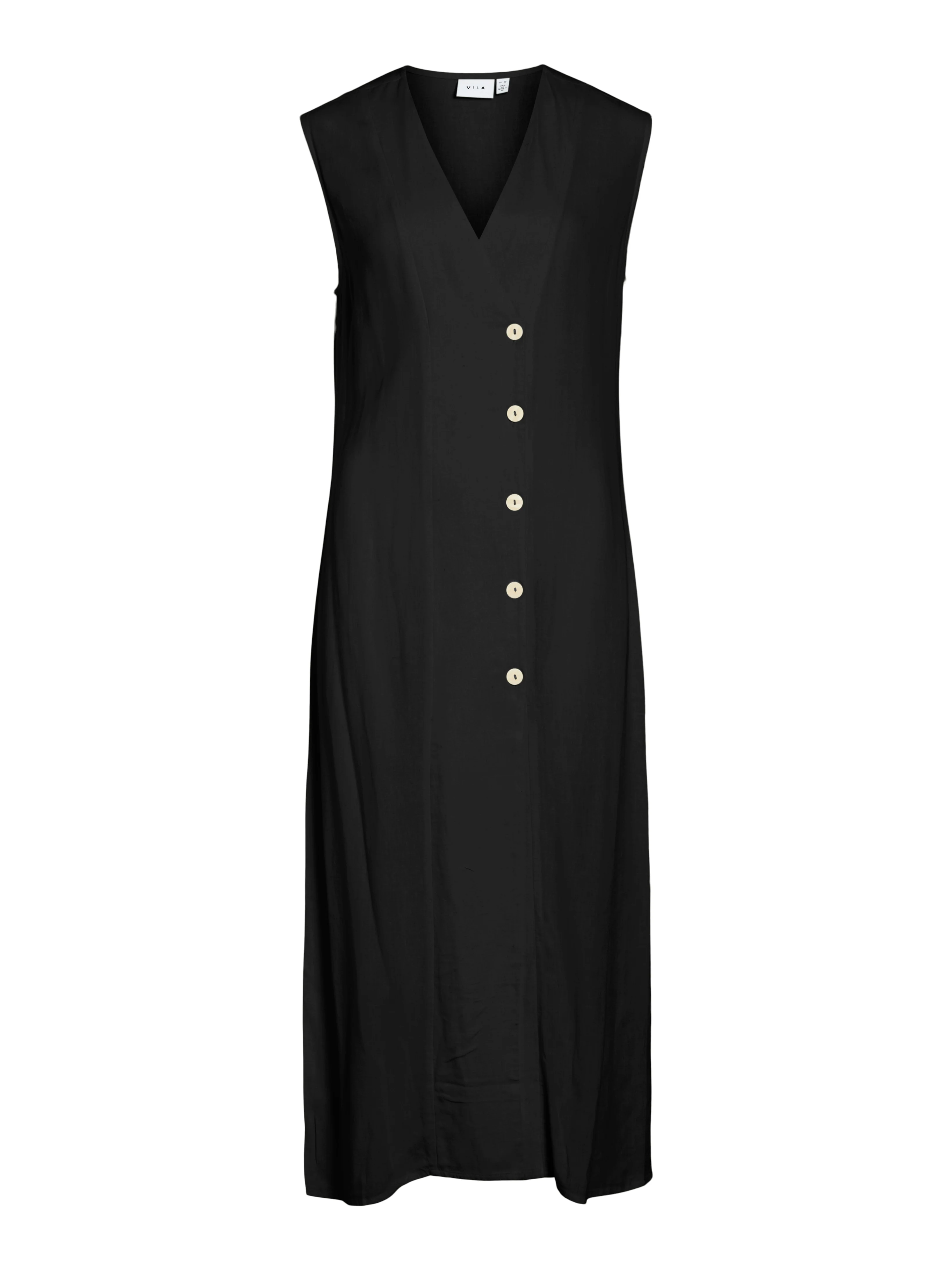 Venus Sleeveless Midi Dress (Black Beauty) - Image 2