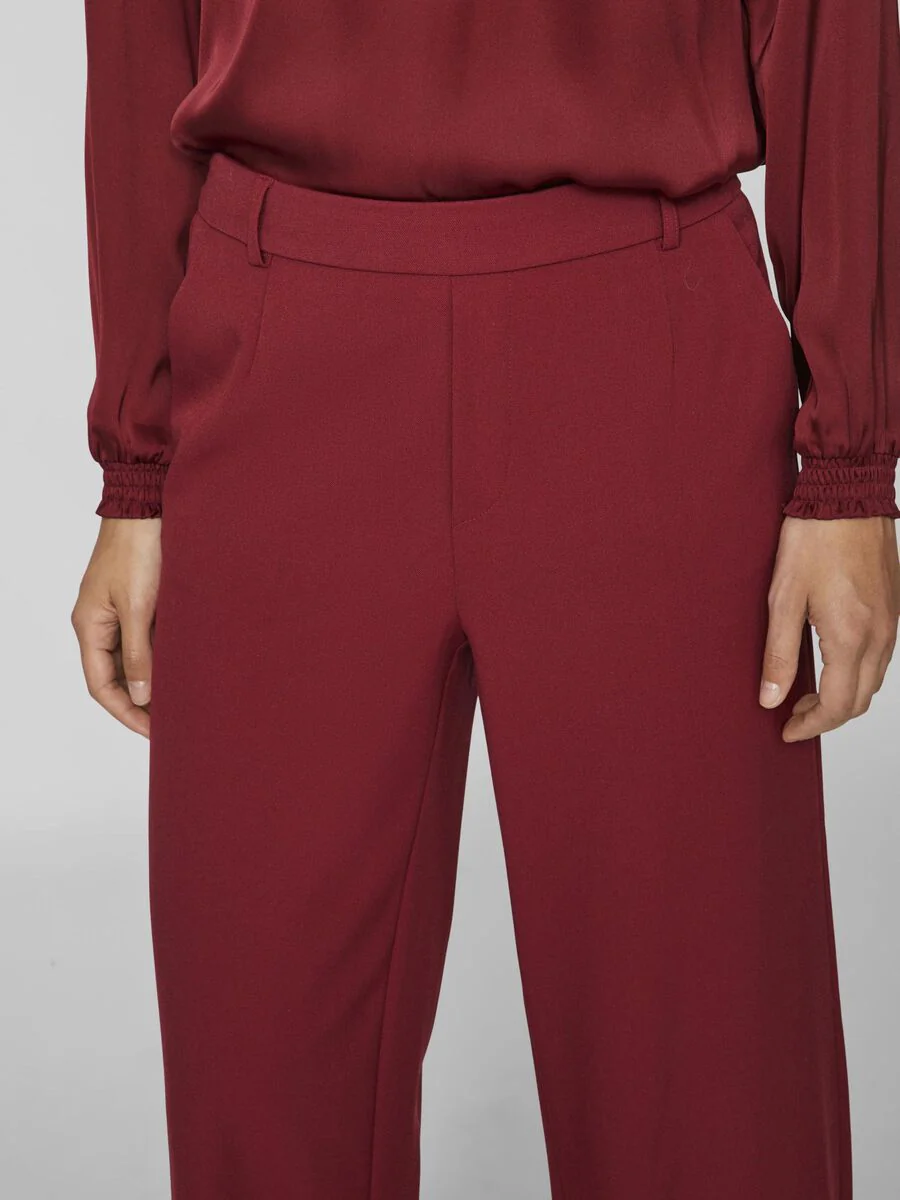 Vera Wide Leg Pants (Cabernet) - Image 4