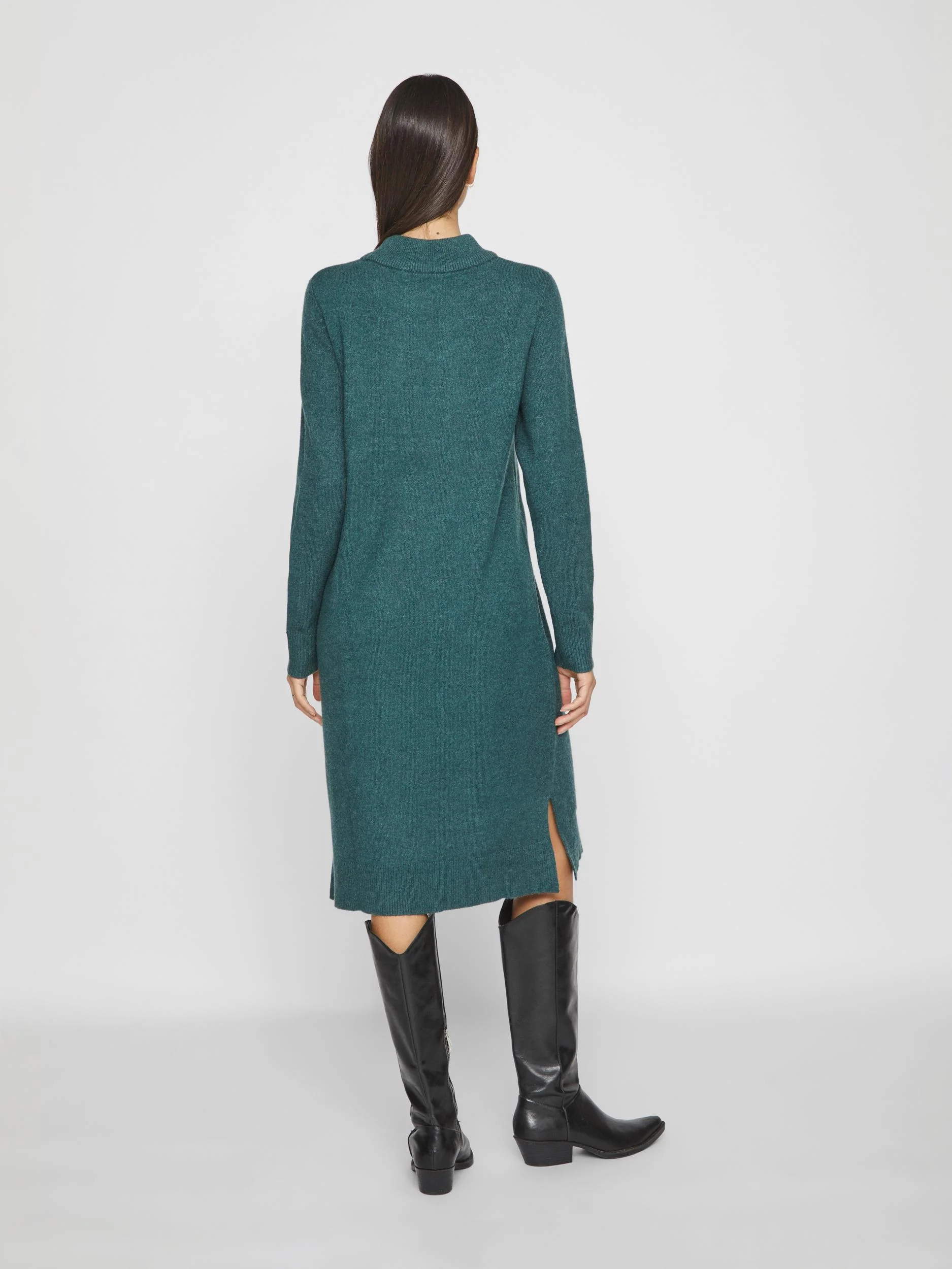 VERONICA CREW NECK MIDI DRESS (PONDEROSA PINE/DARK) - Image 4