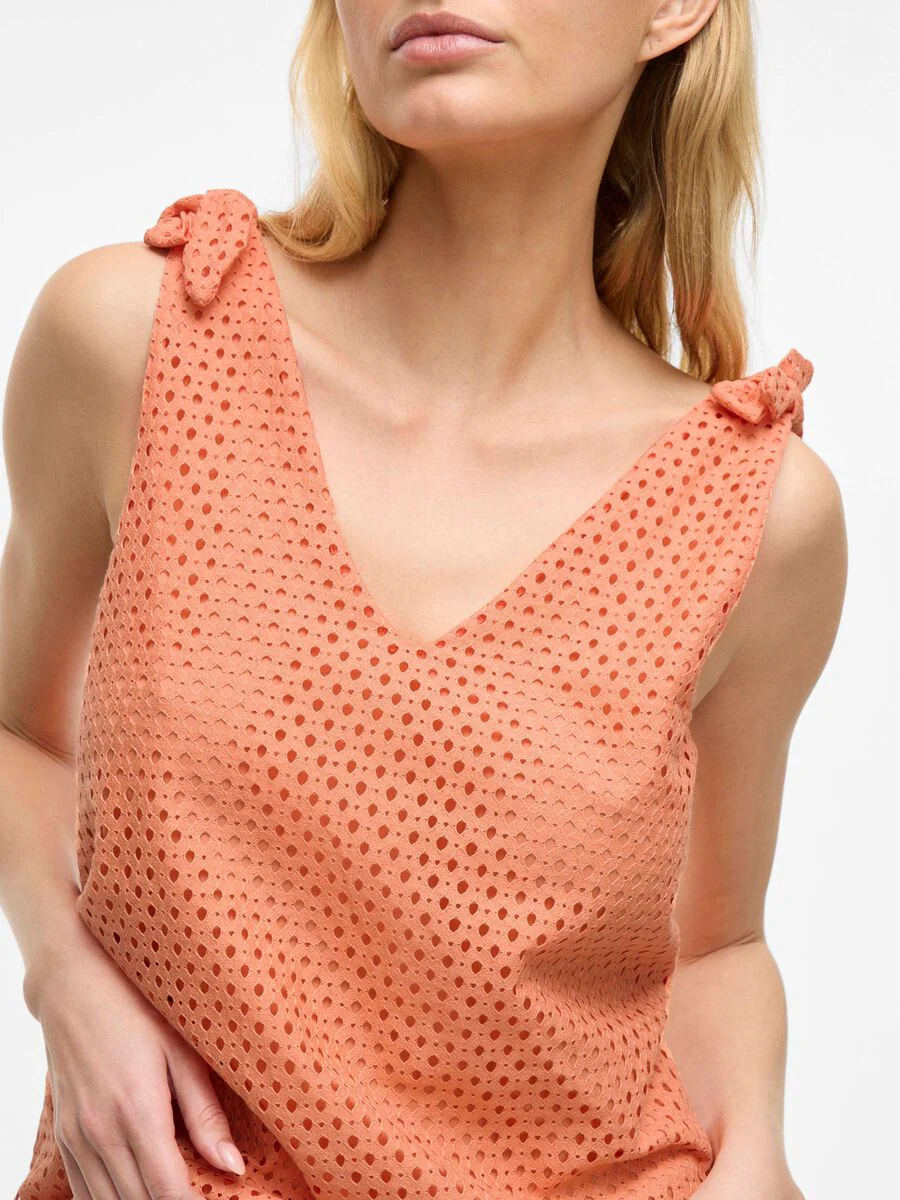 Veronica Sleeveless Top (Cadmium Orange) - Image 3