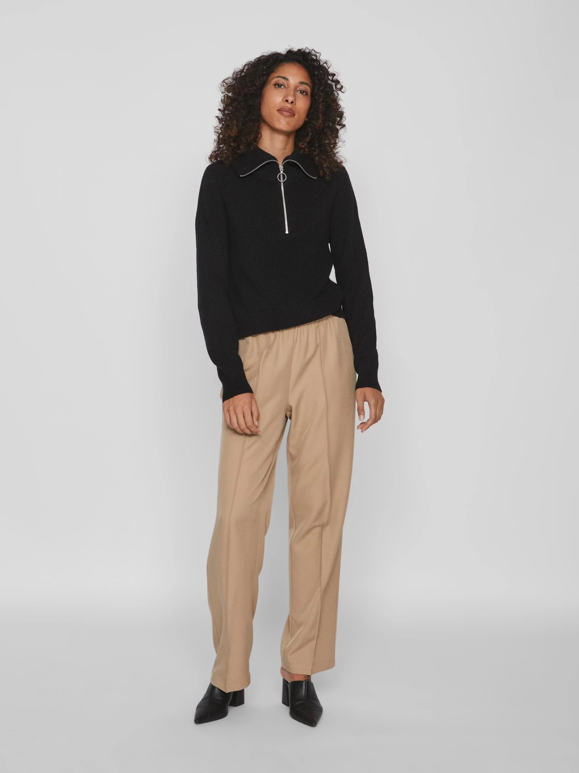 VERONICA ZIP JUMPER (BLACK) - Image 3