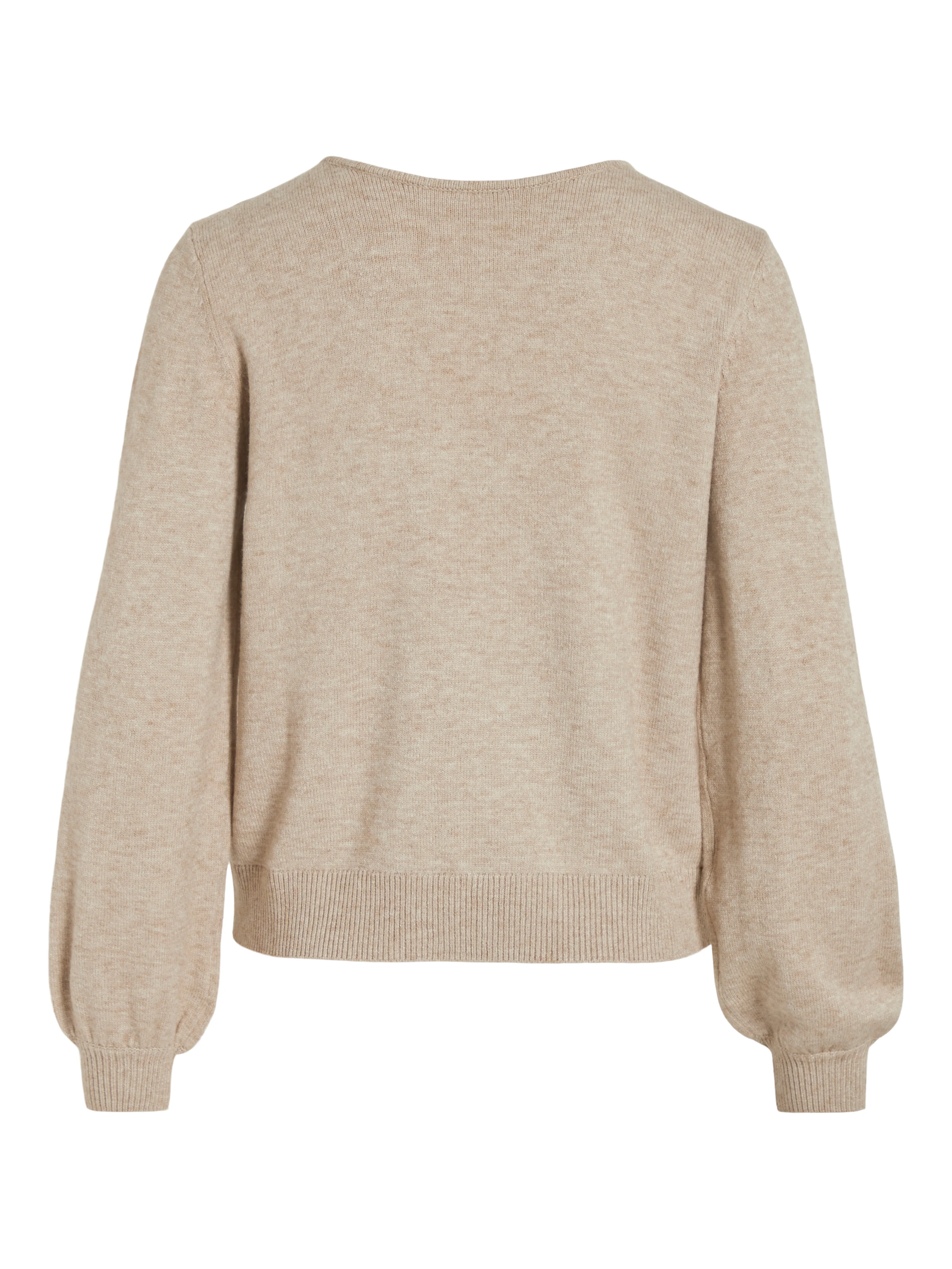 Victoria Reversible V-Neck Jumper (Natural Melange) - Image 5
