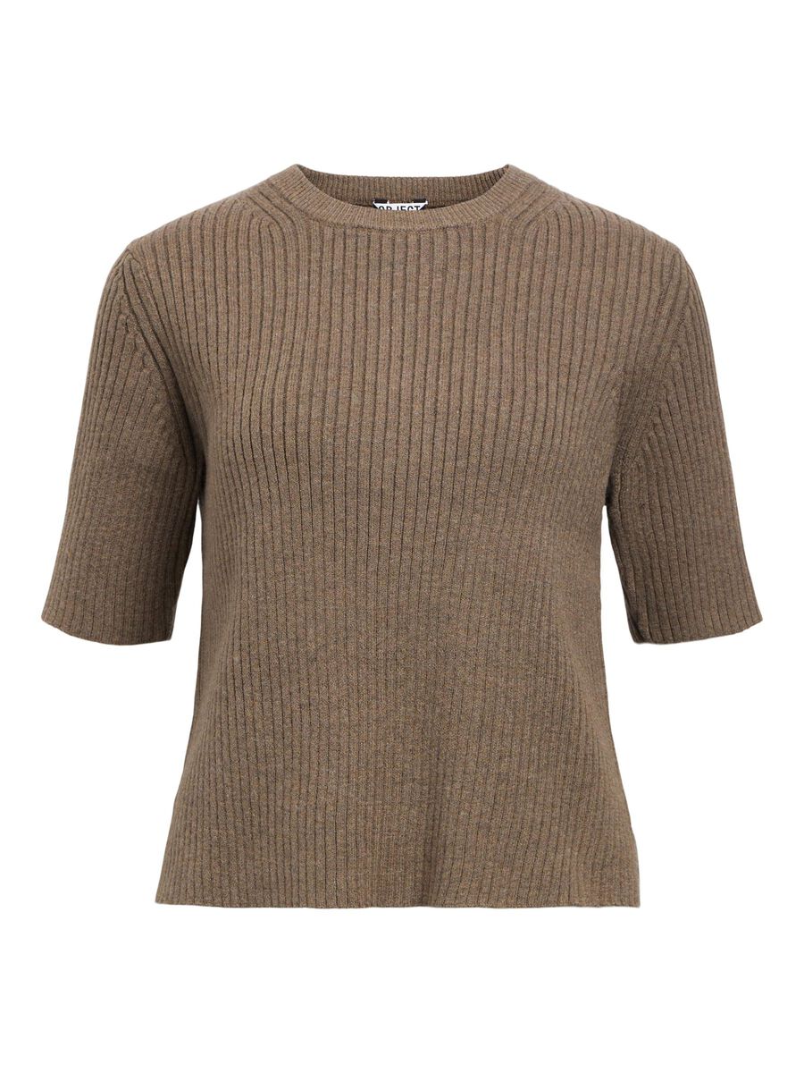 Vida Short Sleeve Knit Top (Morel/Melange) - Image 5