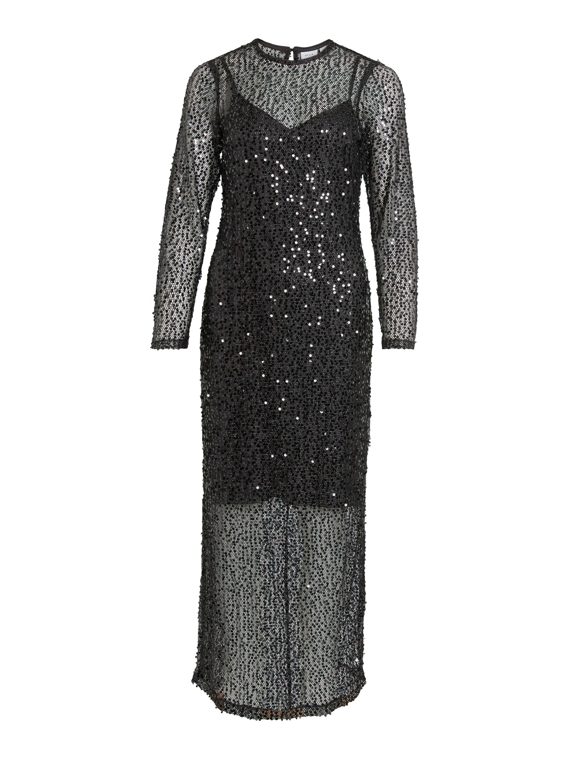 VIDANCE SEQUIN MAXI DRESS (BLACK) - Image 5