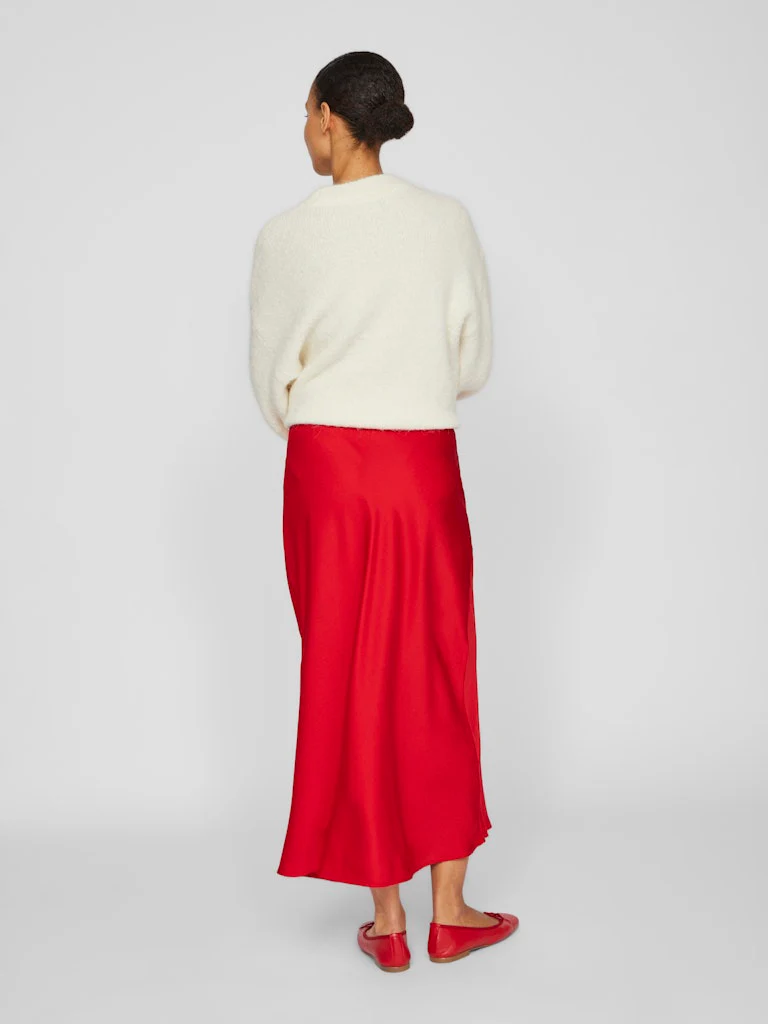 Vielette High Waisted Maxi Skirt (Barbados Cherry) - Image 4