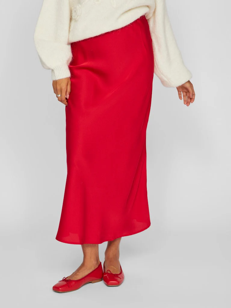 Vielette High Waisted Maxi Skirt (Barbados Cherry) - Image 5