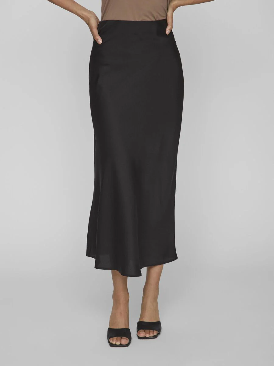 Vielette High Waisted Maxi Skirt (Black) - Image 5