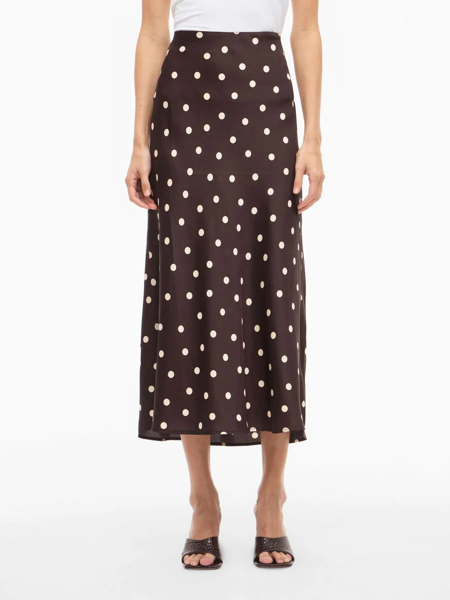 Vielette High Waisted Maxi Skirt (Sandshell/Coffee Bean) - Image 2