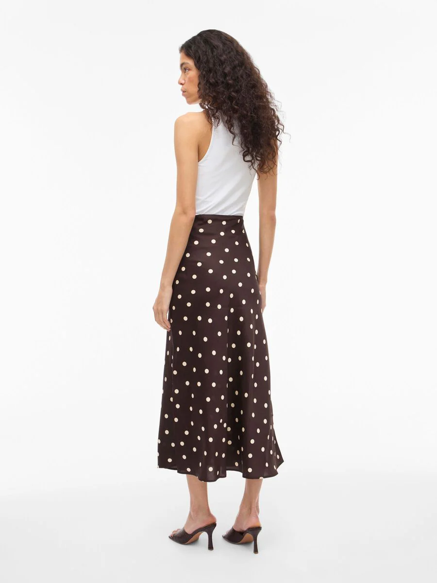 Vielette High Waisted Maxi Skirt (Sandshell/Coffee Bean) - Image 4