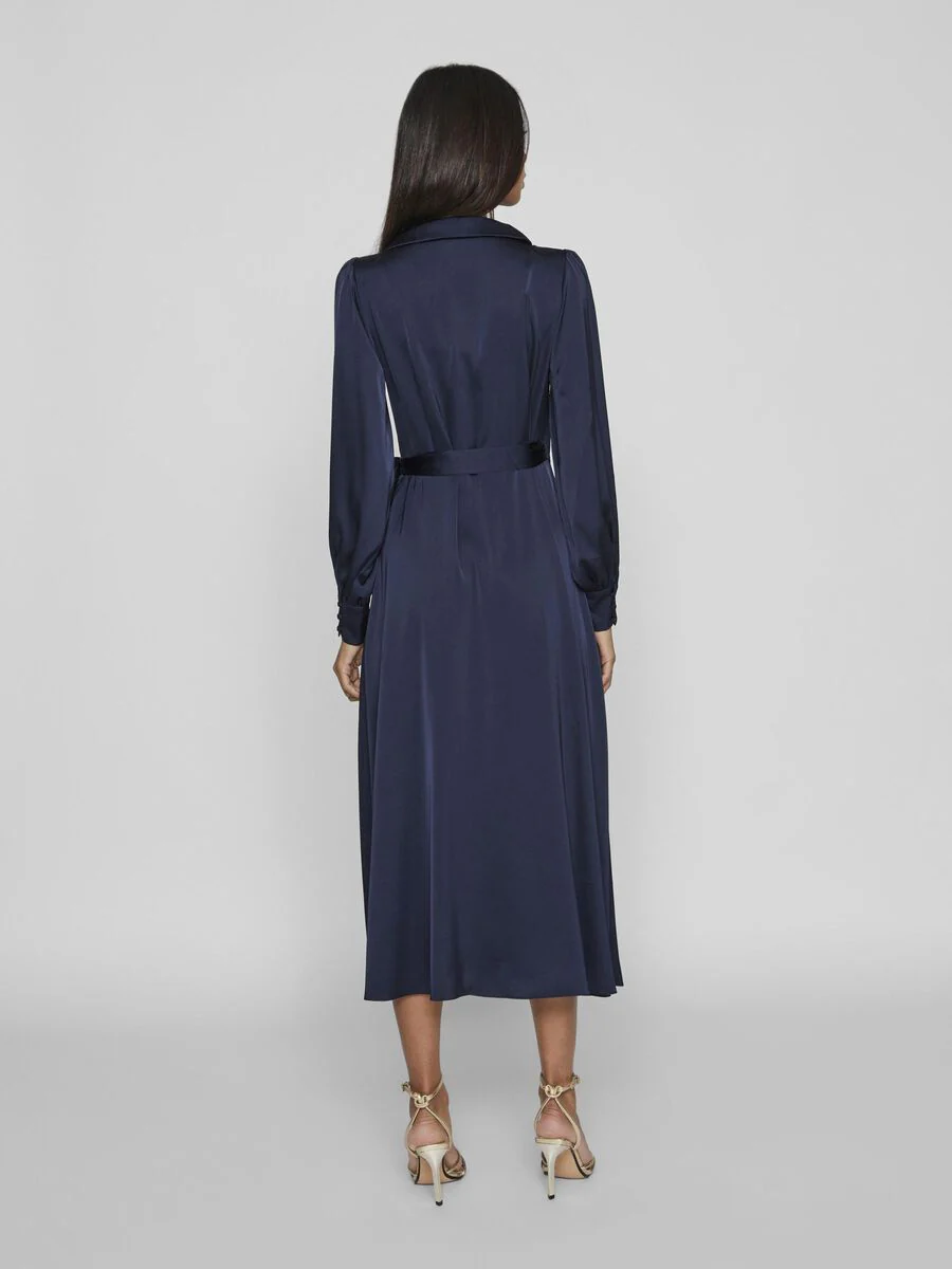 Vienna Wrap Dress (Navy) - Image 6