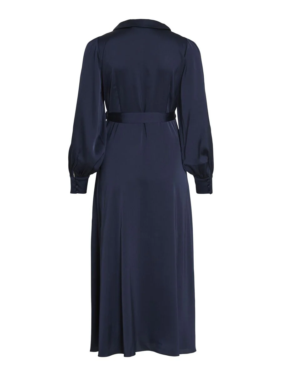 Vienna Wrap Dress (Navy) - Image 8