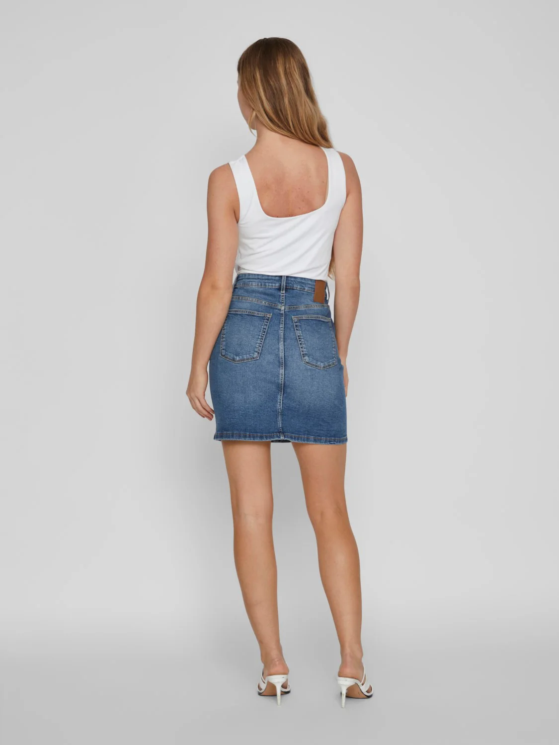 VIJO DENIM SKIRT (MEDIUM BLUE) - Image 2