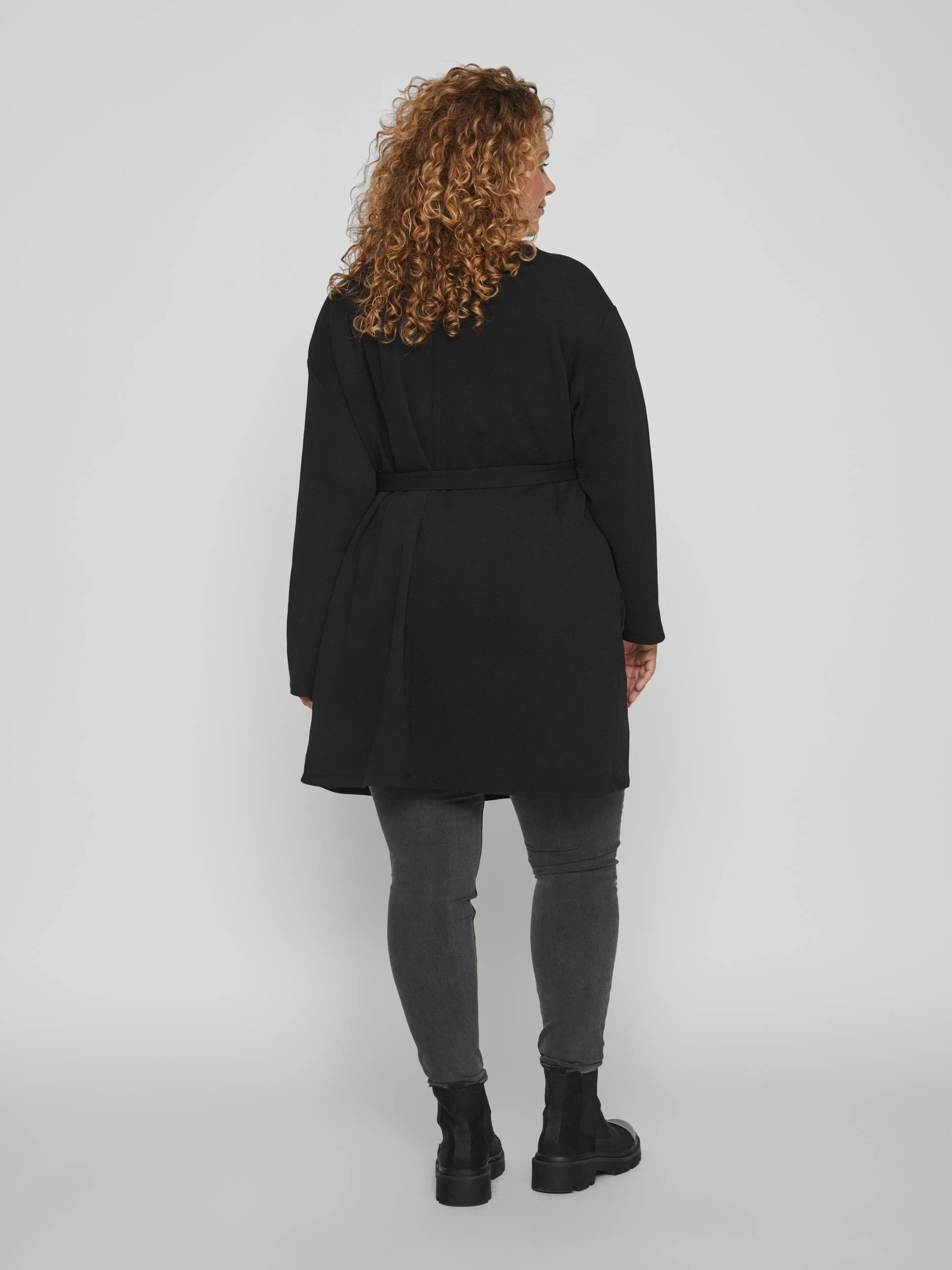 VILMA OPEN L/S COAT (BLACK) - Image 2