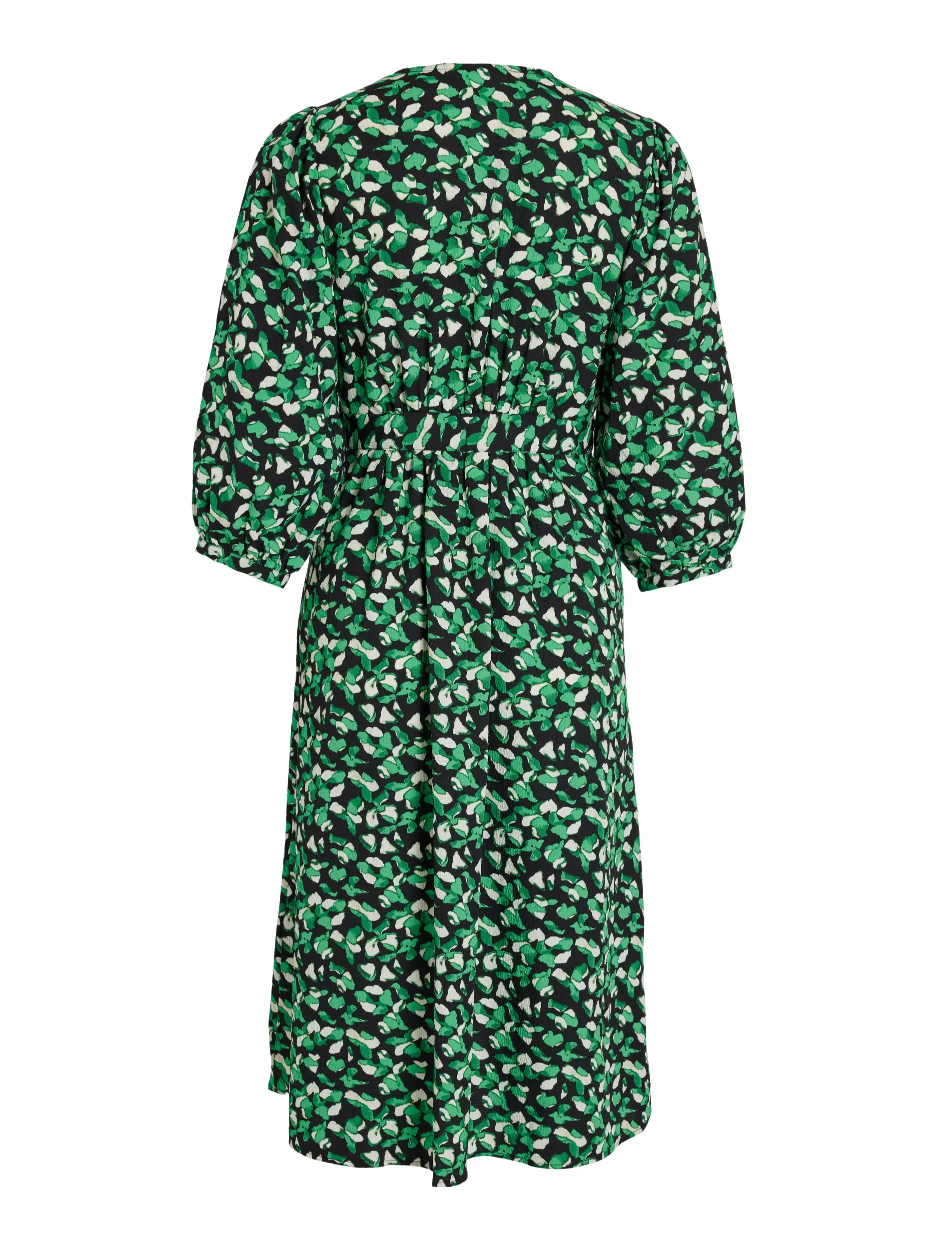 VIMEDA MIDI DRESS (BLACK/ GREEN) - Image 4