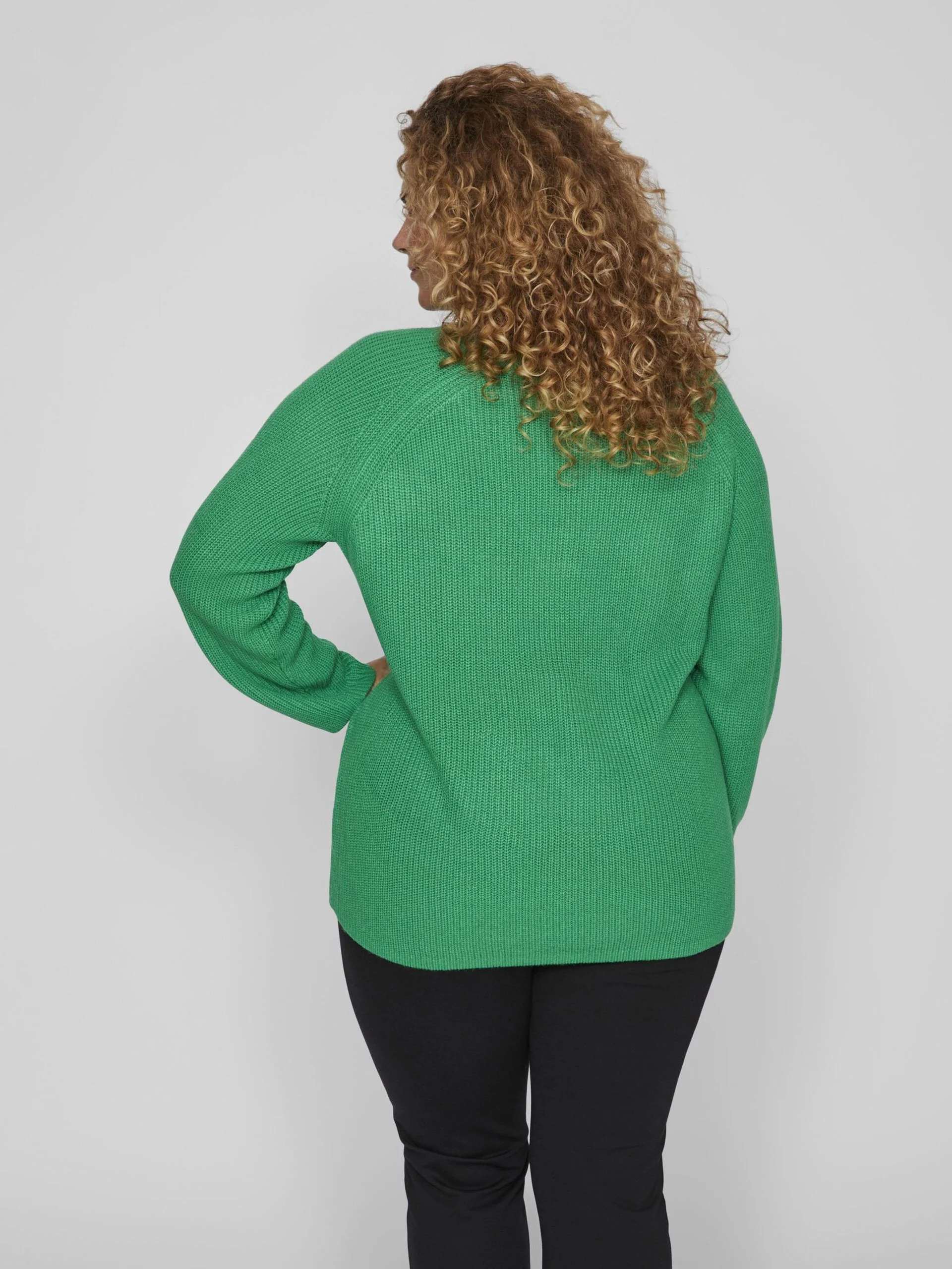 Vioa V-Neck Jumper (Bright Green) - Image 4