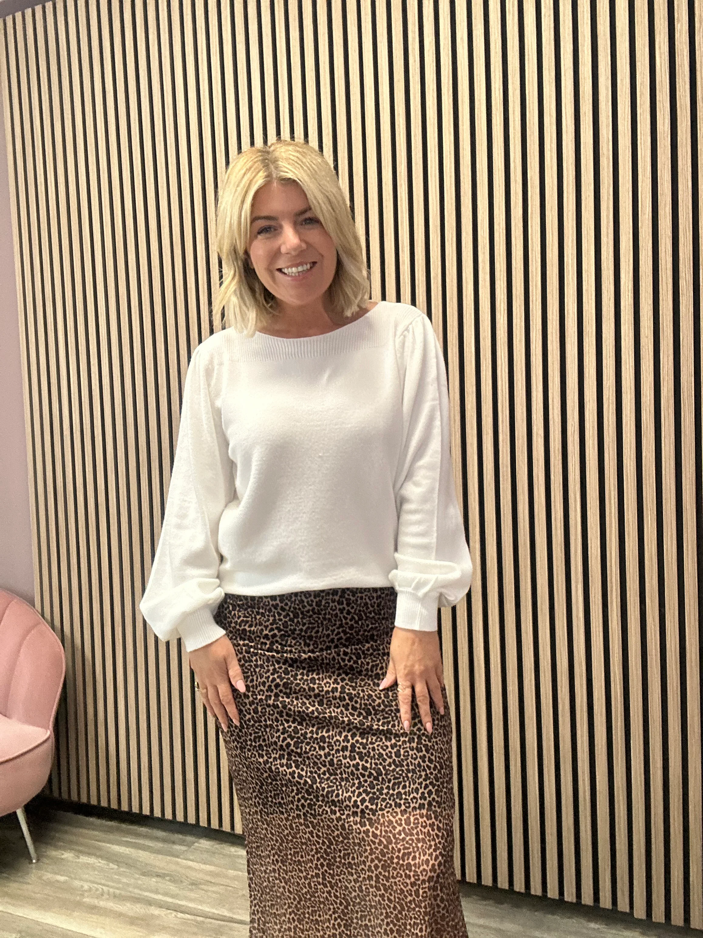 Virelle Boatneck Jumper (Cloud Dancer) - Image 8
