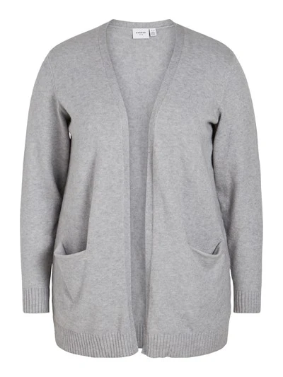 Viril Open Knit Cardigan (Light Grey Melange) - Image 8