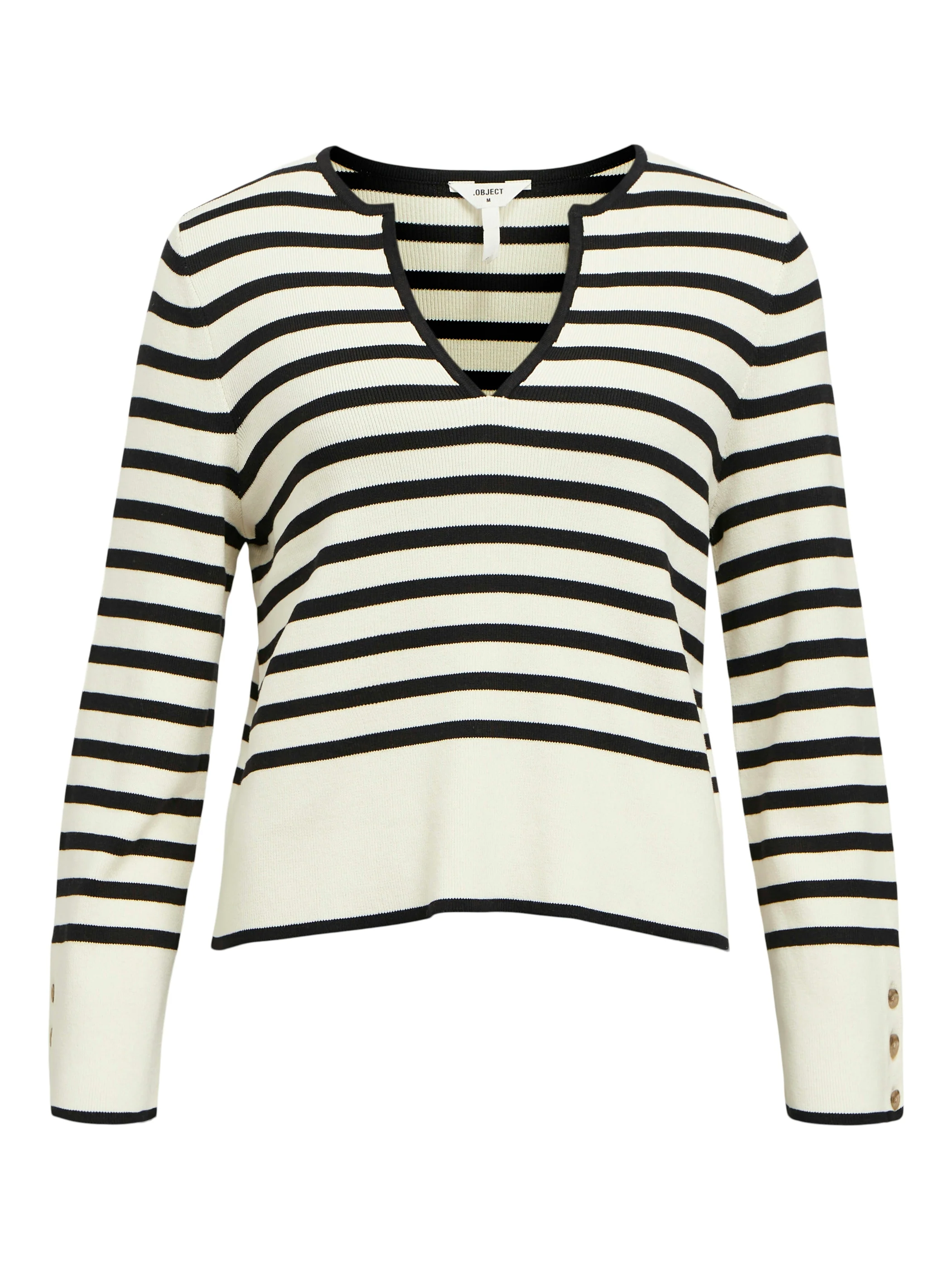 Viva V-Neck Jumper (Sandshell/Black) - Image 2