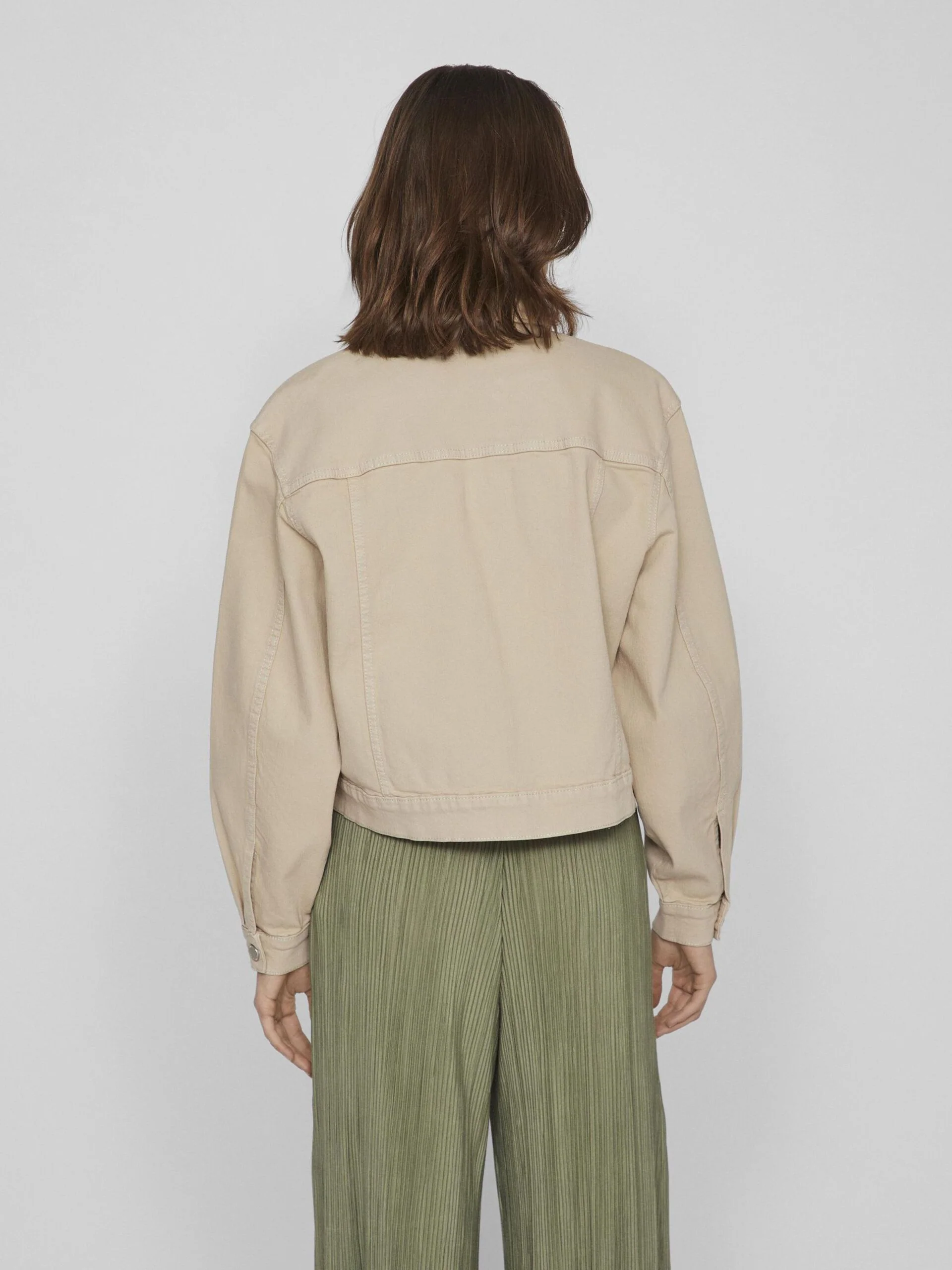 WEYLIE DENIM JACKET (FEATHER GREY/BEIGE) - Image 6