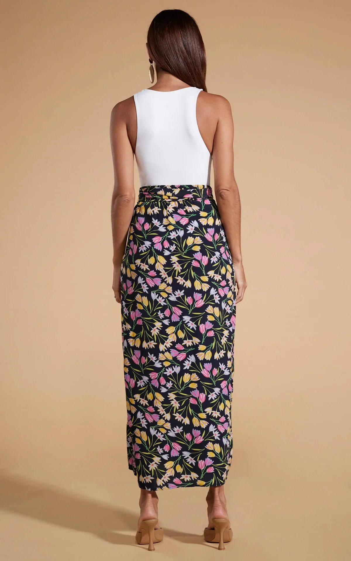 Whitney Maxi Wrap Skirt (Citrus Tulip) - Image 3