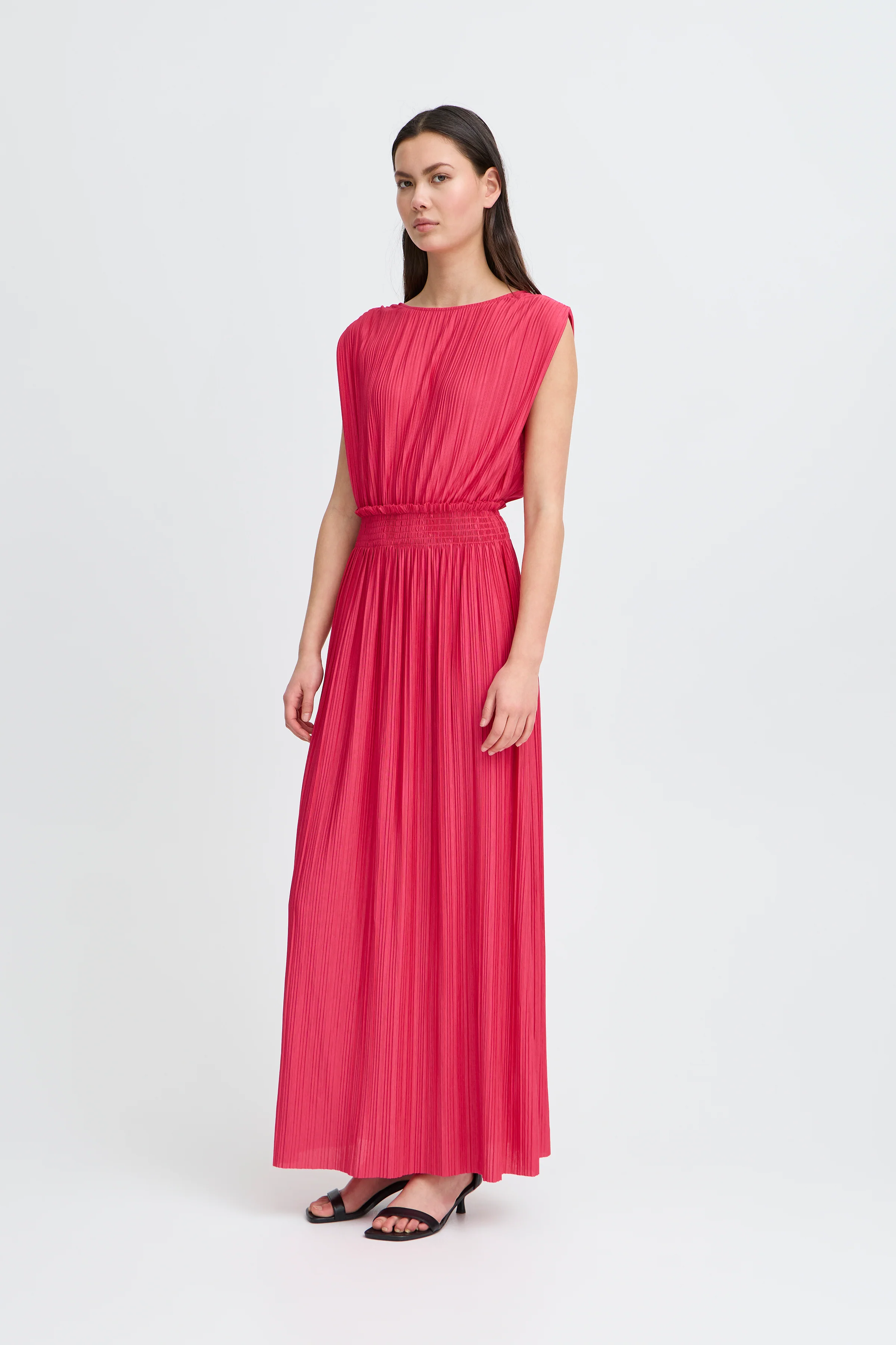 Yvette Sleeveless Maxi Dress (Bright Rose) - Image 2