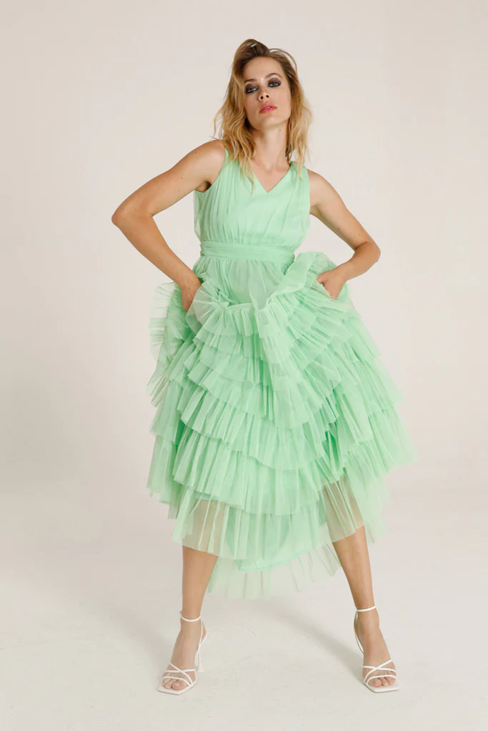 Zartege Midi Dress (Green Water) - Image 5